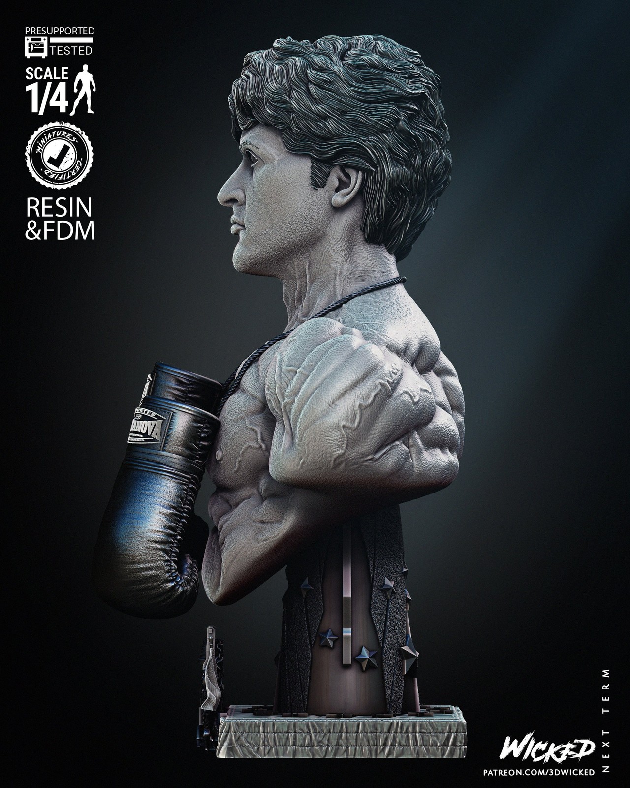 Rocky Balboa Portrait Bust - Image 4