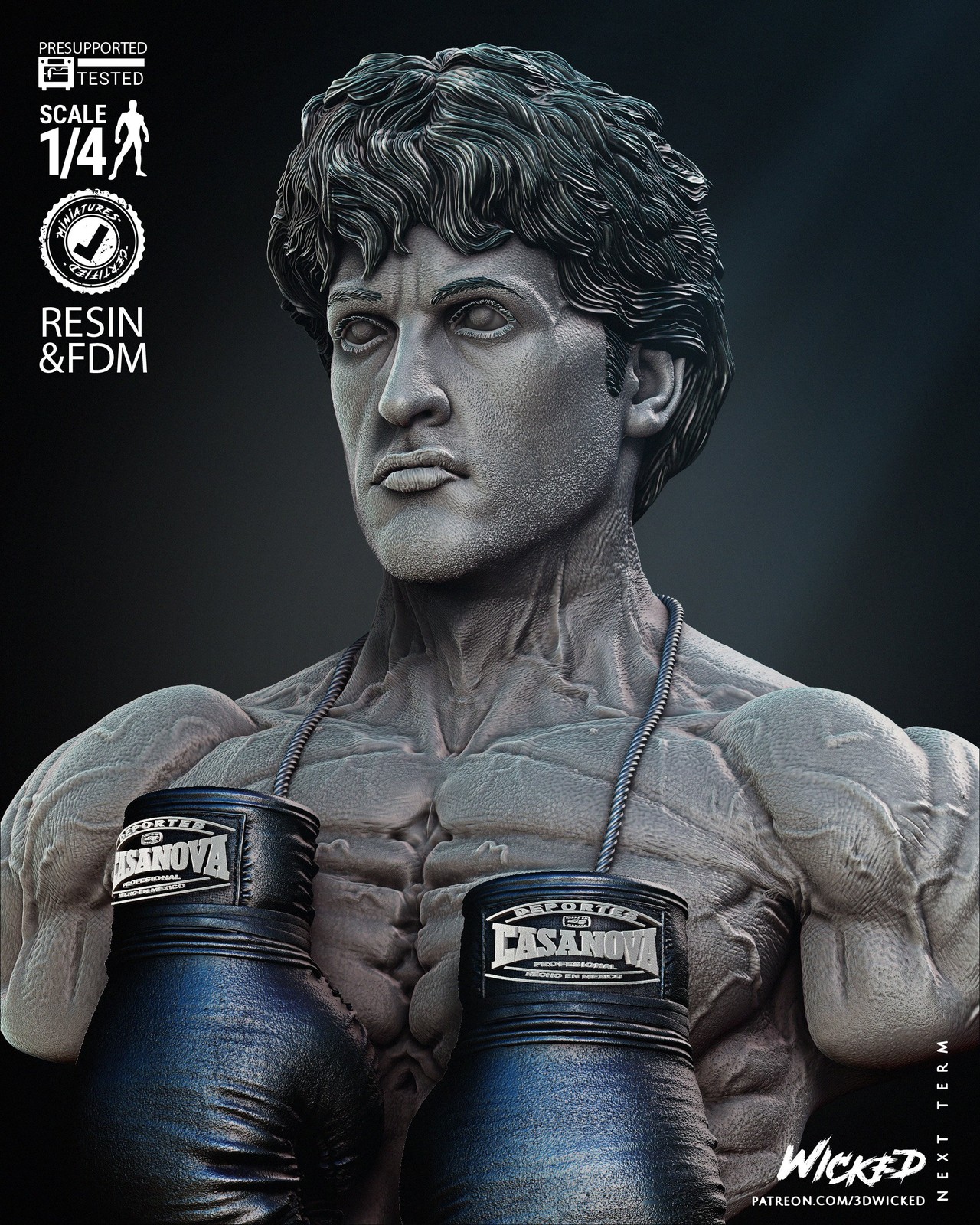 Rocky Balboa Portrait Bust - Image 5