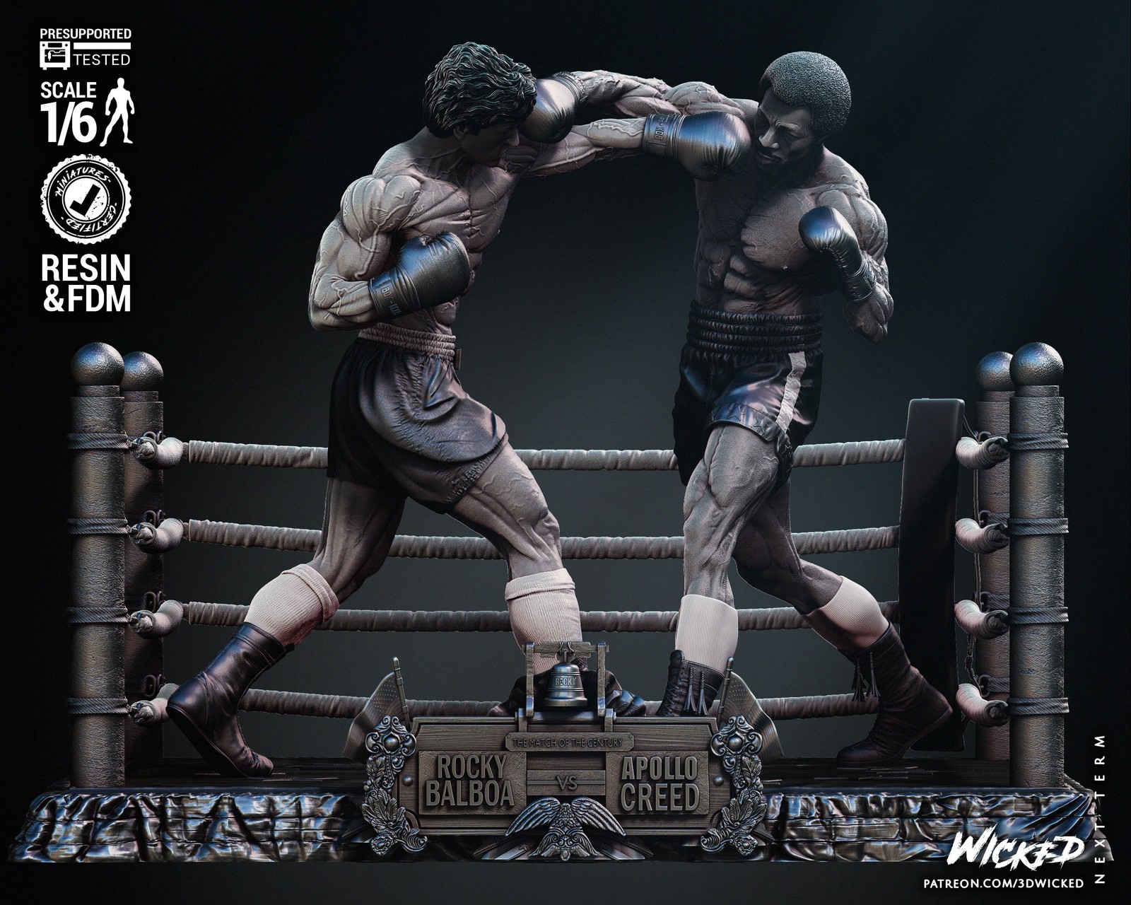 Rocky Balboa and Apollo Creed Diorama