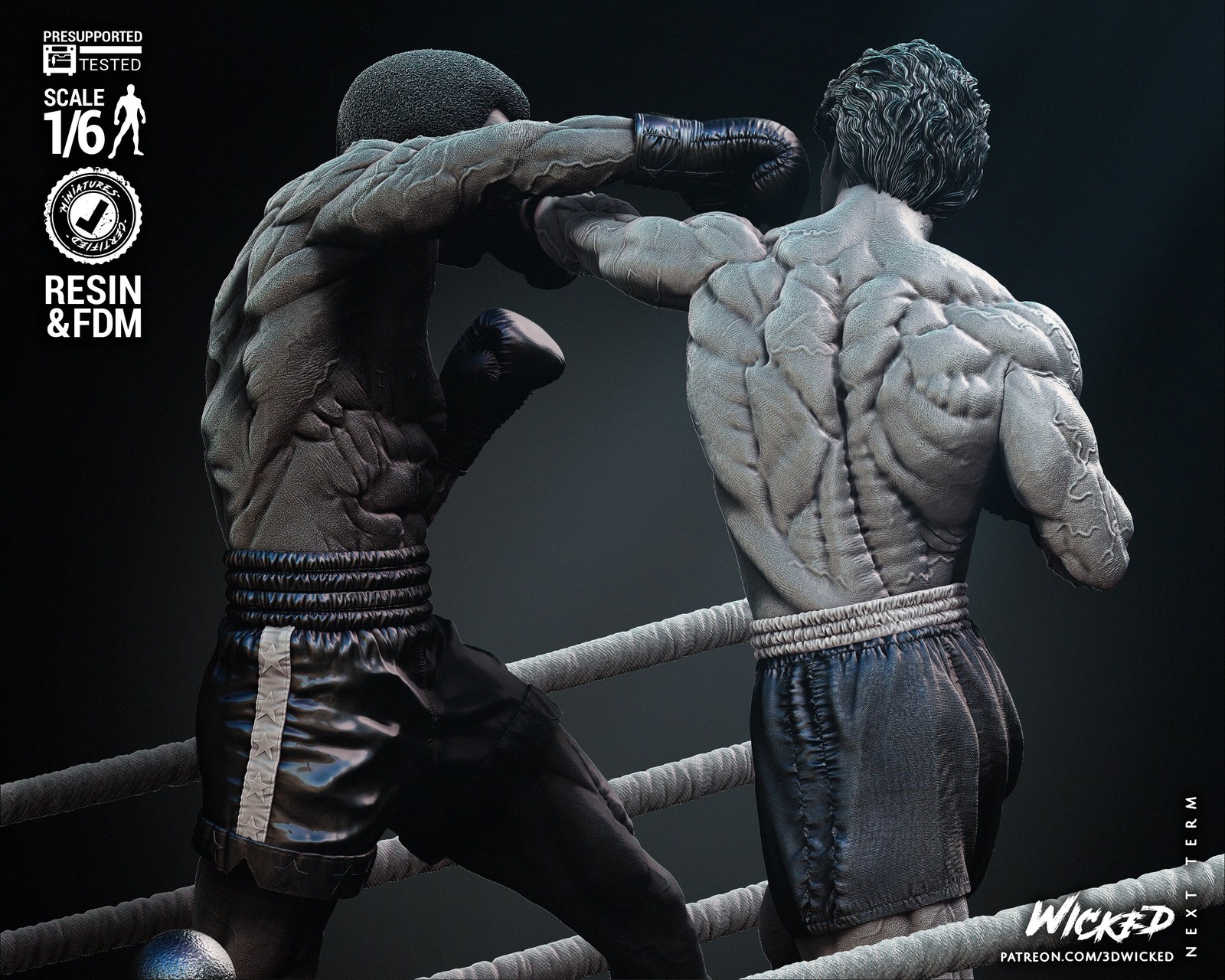 Rocky Balboa and Apollo Creed Diorama - Image 3
