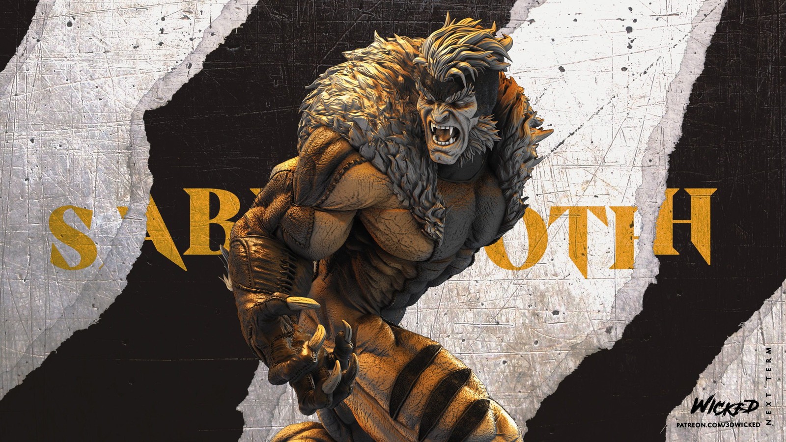 Marvel Sabretooth Sculpture