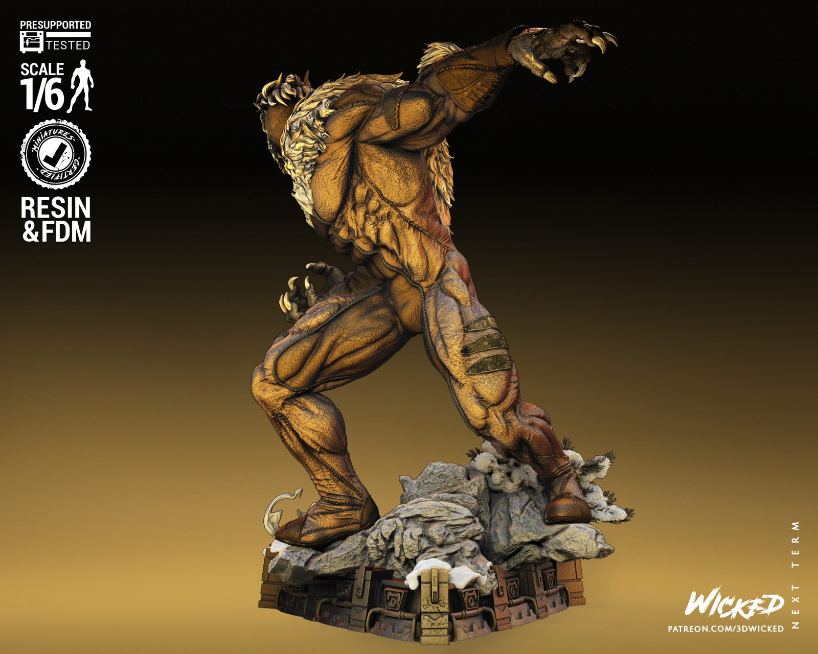 Marvel Sabretooth Sculpture - Image 5