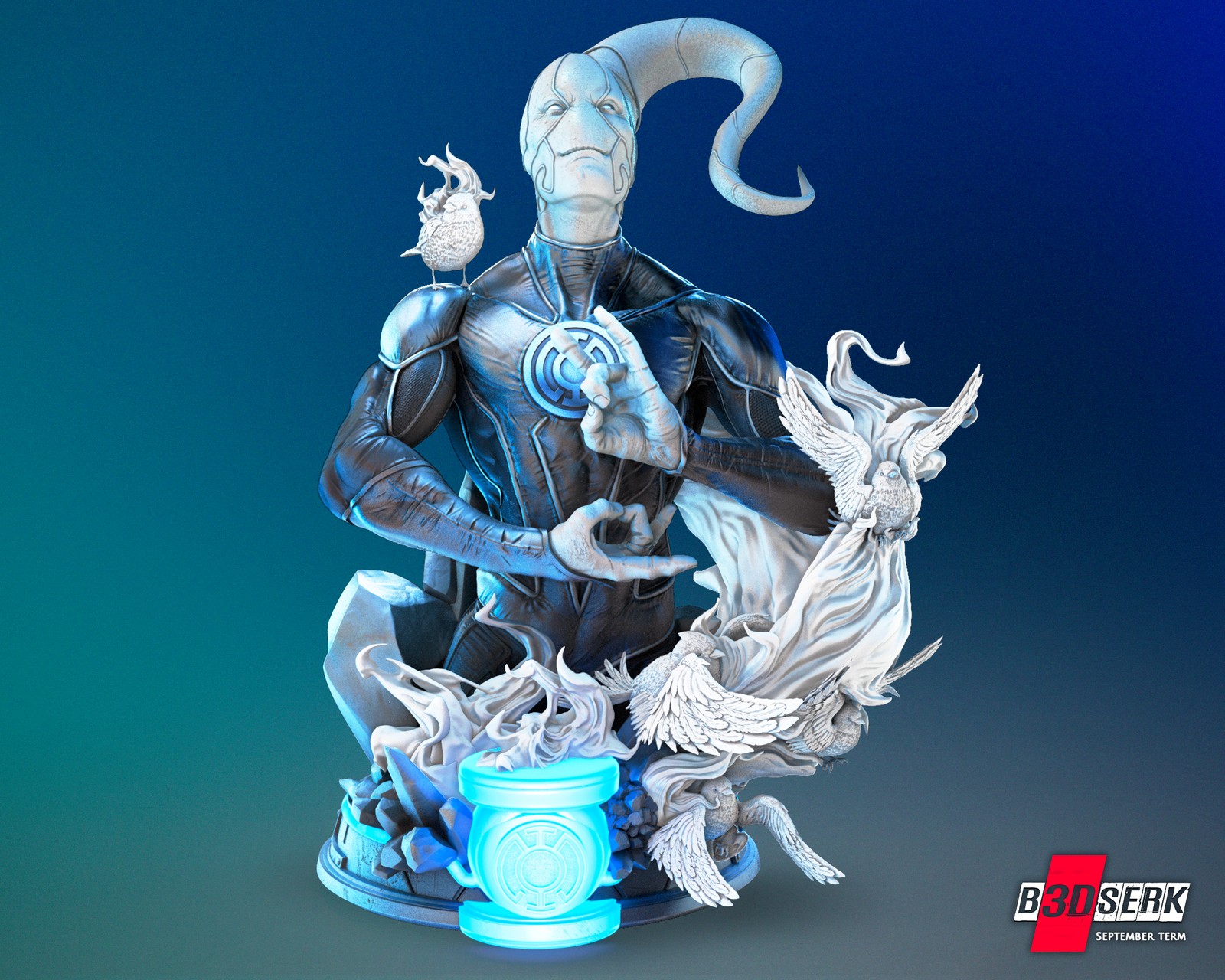 Saint Walker - Blue Lantern Bust 1/4 - Image 2