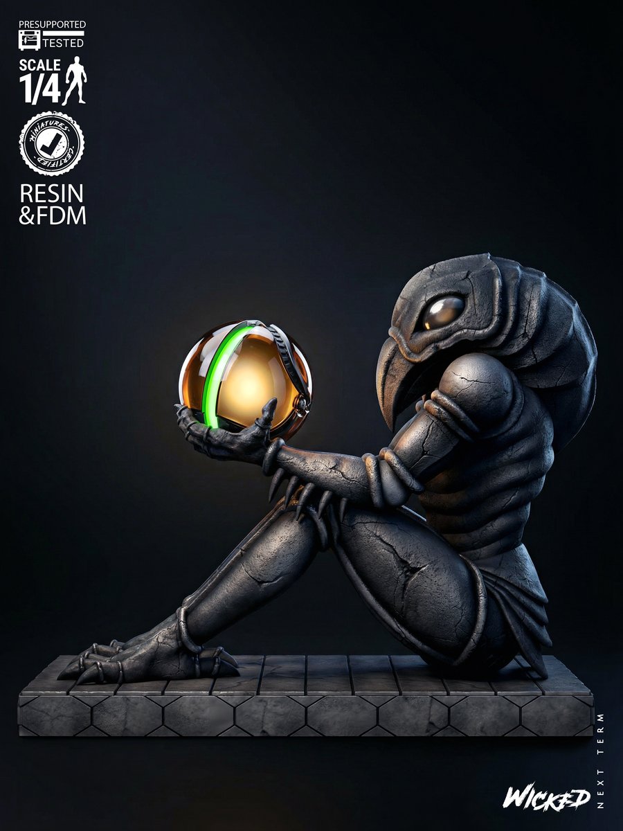 Video Games Chozo Sculpture