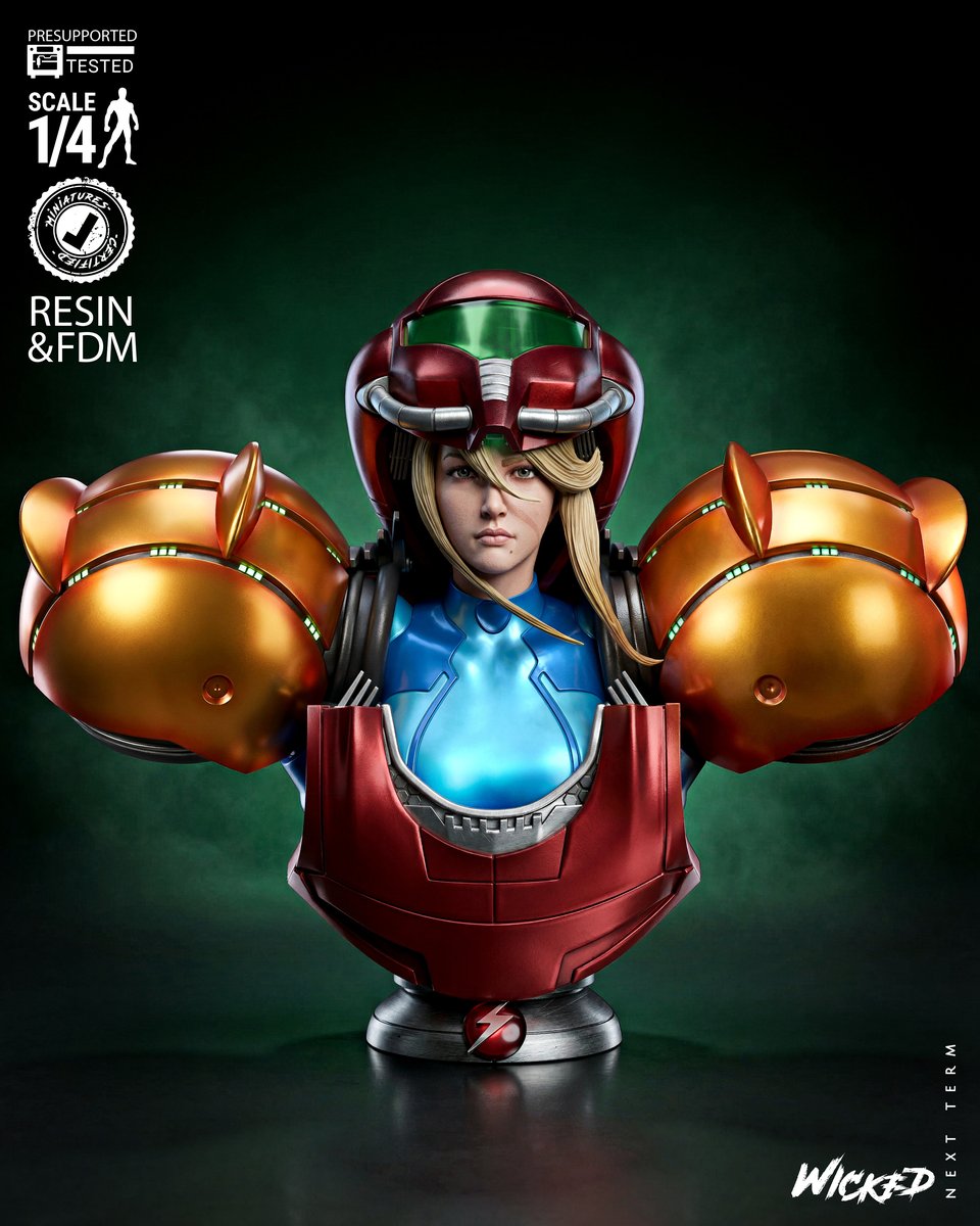 Video Games Samus Varia Suit Portrait Bust