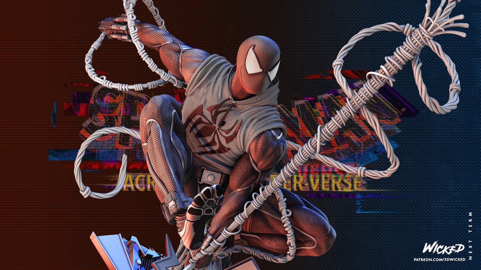 Marvel Scarlet Spider Sculpture