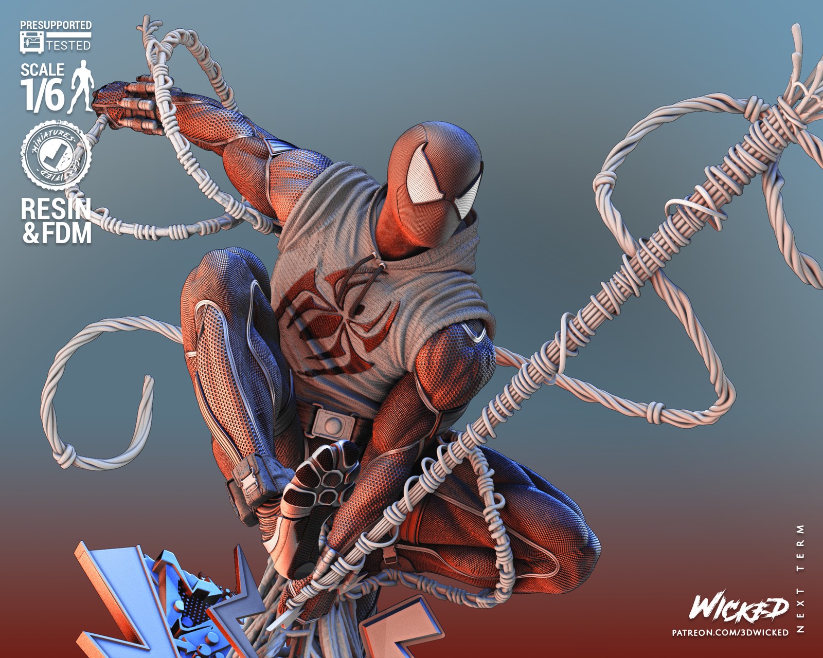 Marvel Scarlet Spider Sculpture - Image 5