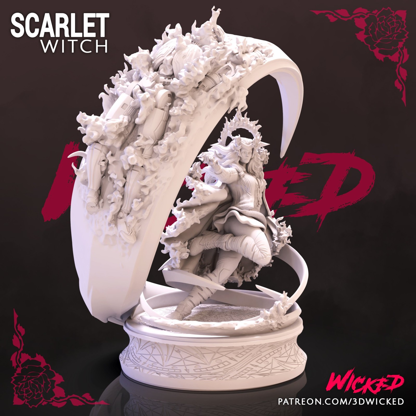Marvel Scarlet Witch Sculpture - Image 2