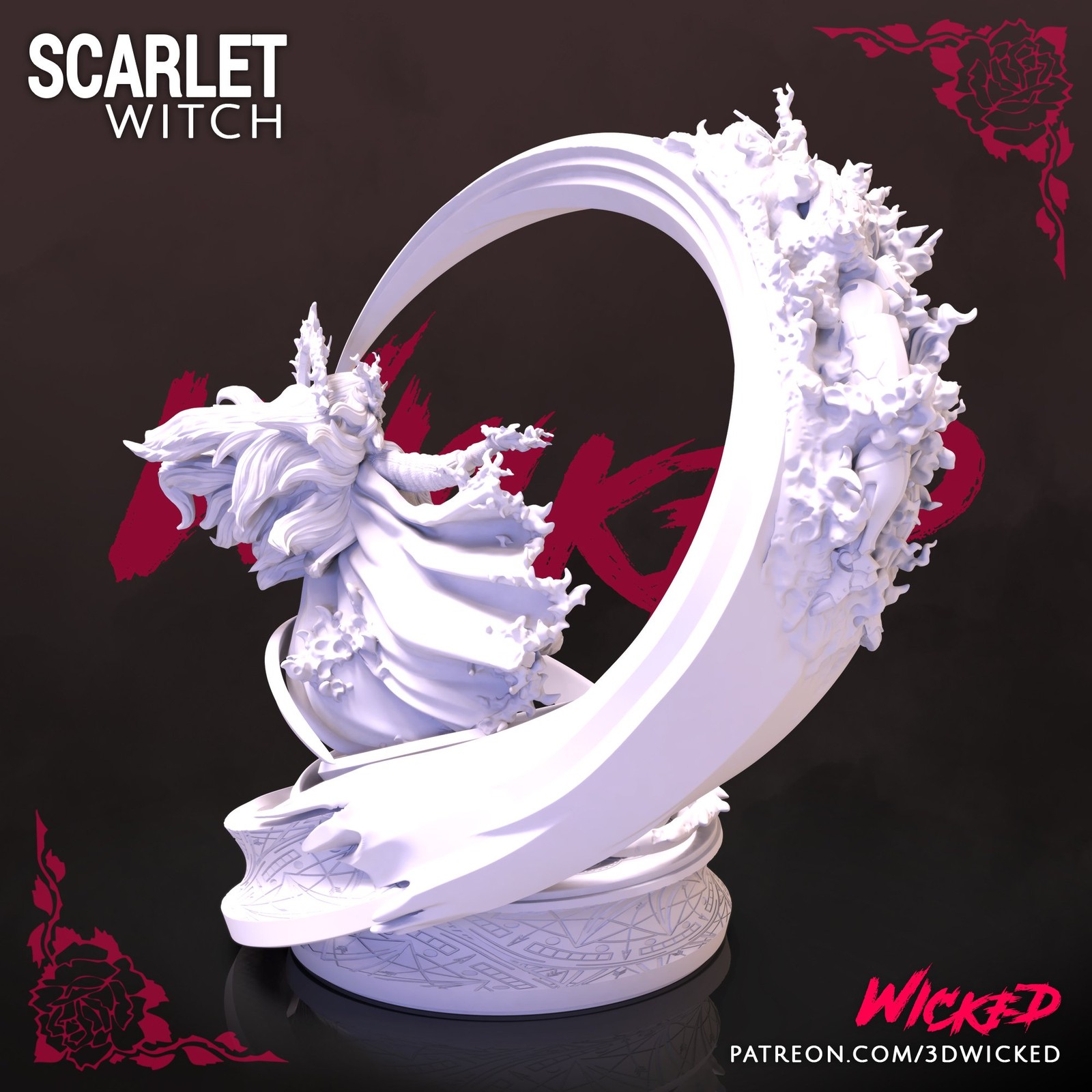 Marvel Scarlet Witch Sculpture - Image 3