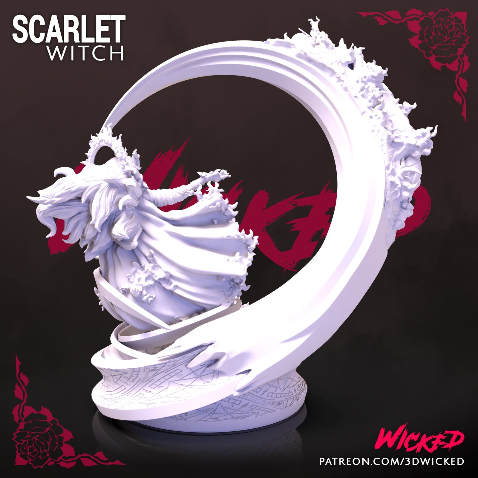Marvel Scarlet Witch Sculpture - Image 4