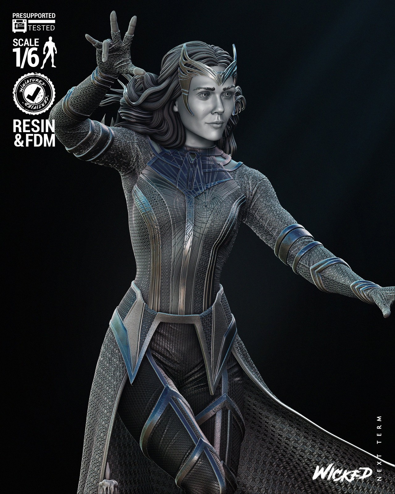 Marvel Scarlet Witch Sculpture - Image 3