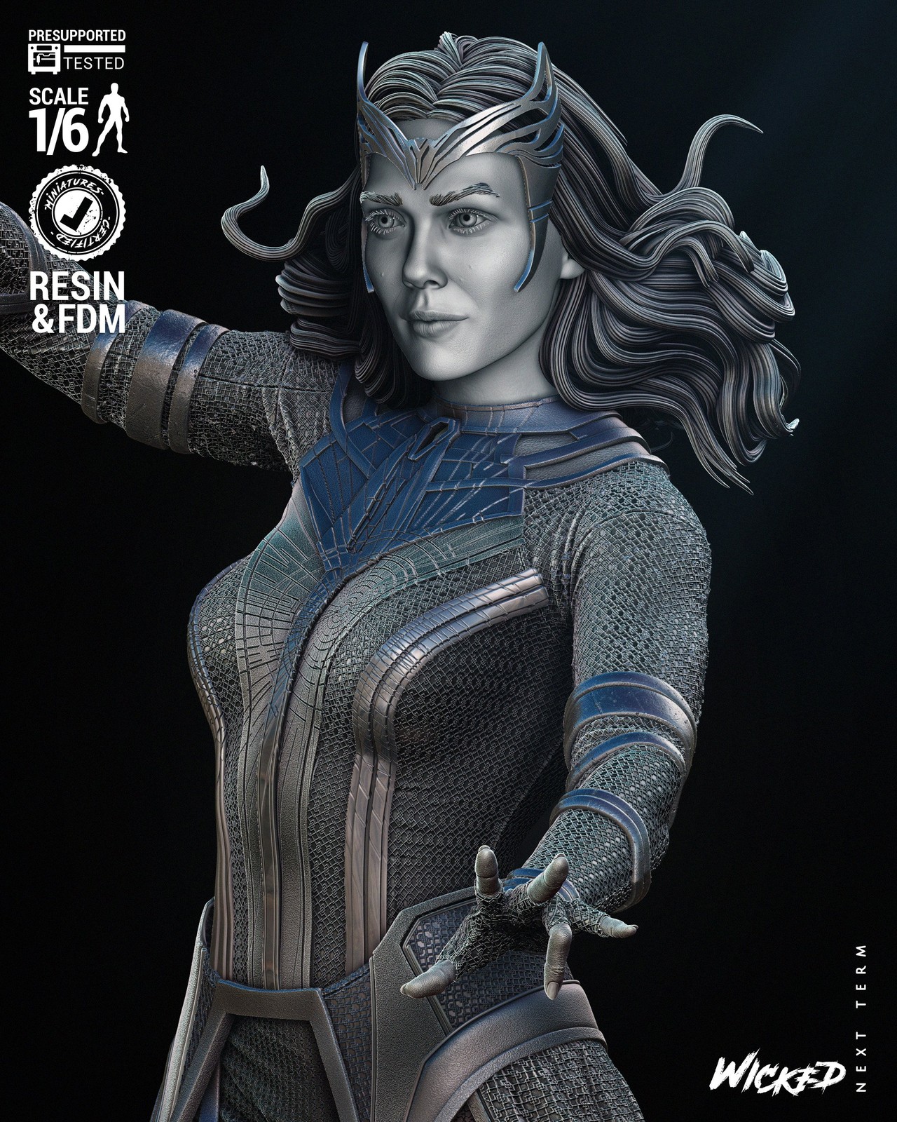 Marvel Scarlet Witch Sculpture - Image 4