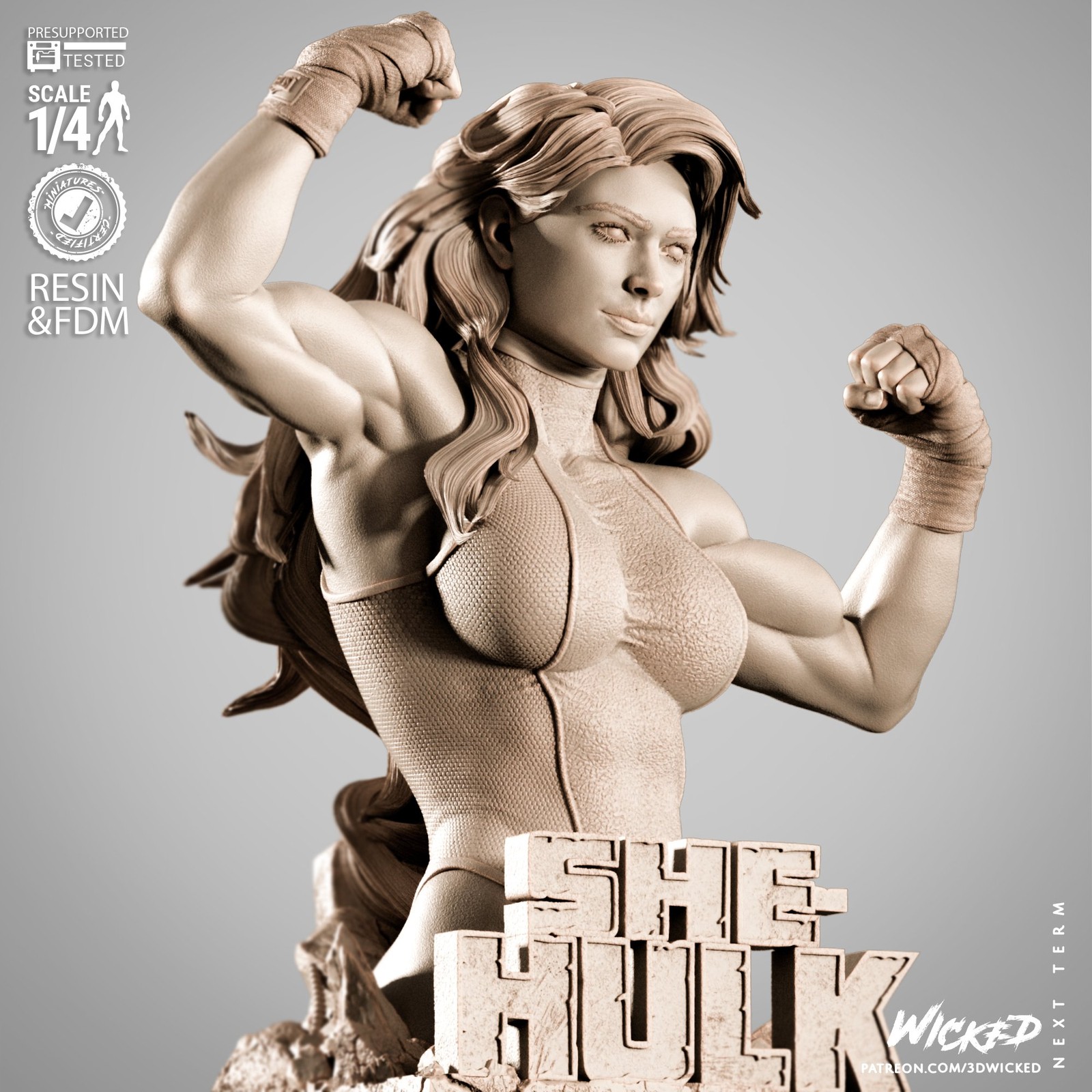 Marvel She Hulk Portrait Bust - Image 5