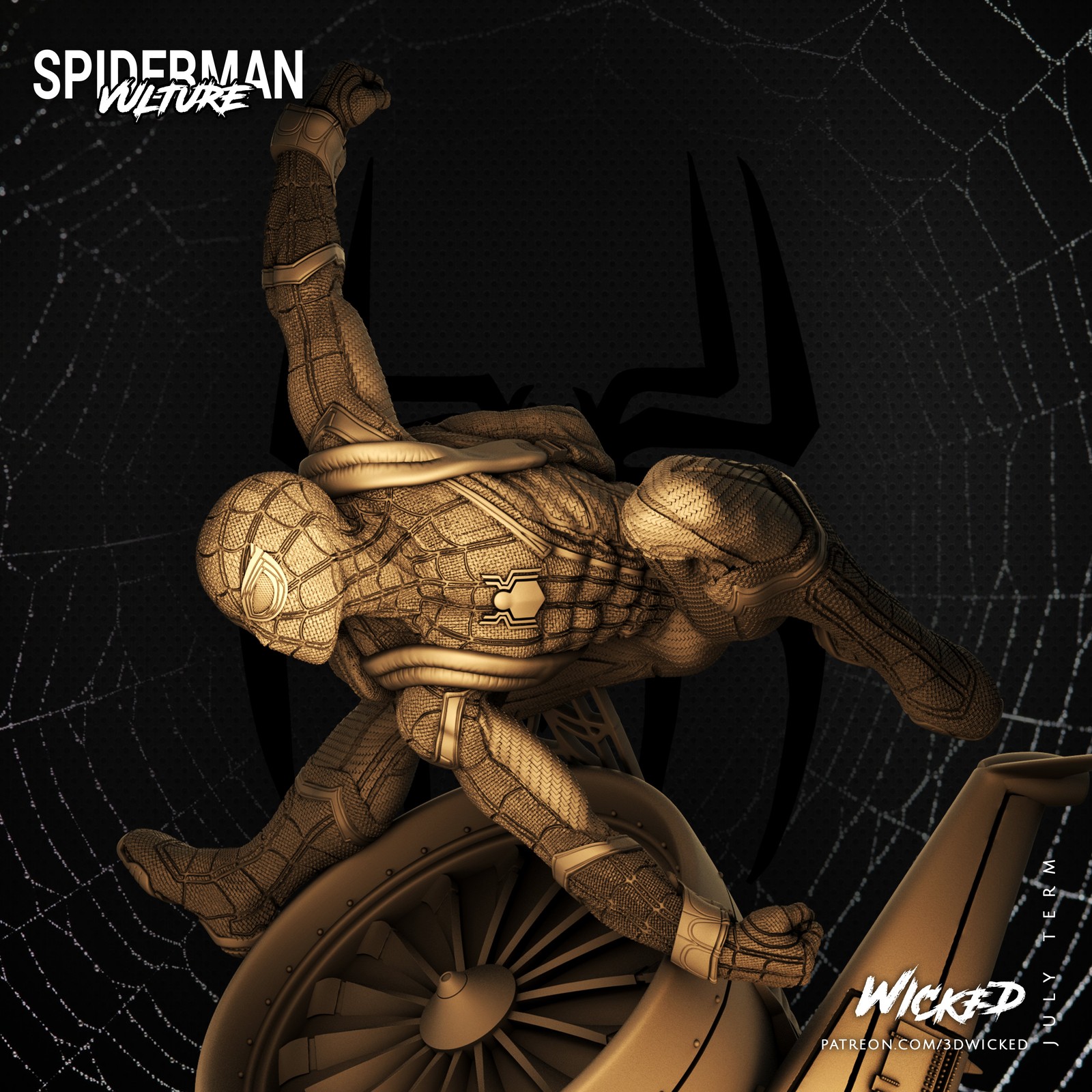 Marvel Spider man Sculpture - Image 3