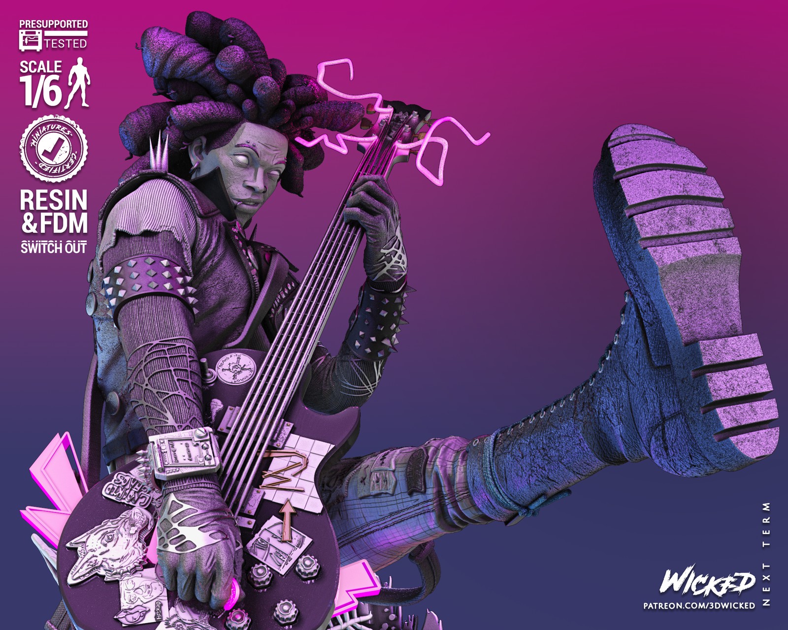 Marvel Spider Punk Sculpture - Image 3