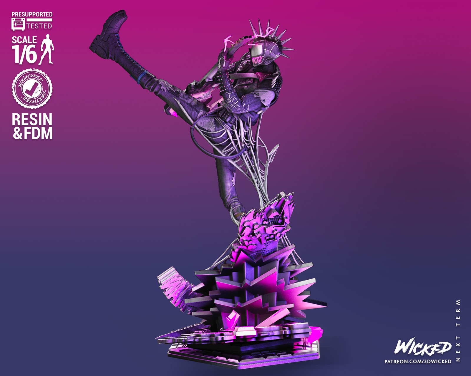 Marvel Spider Punk Sculpture - Image 4