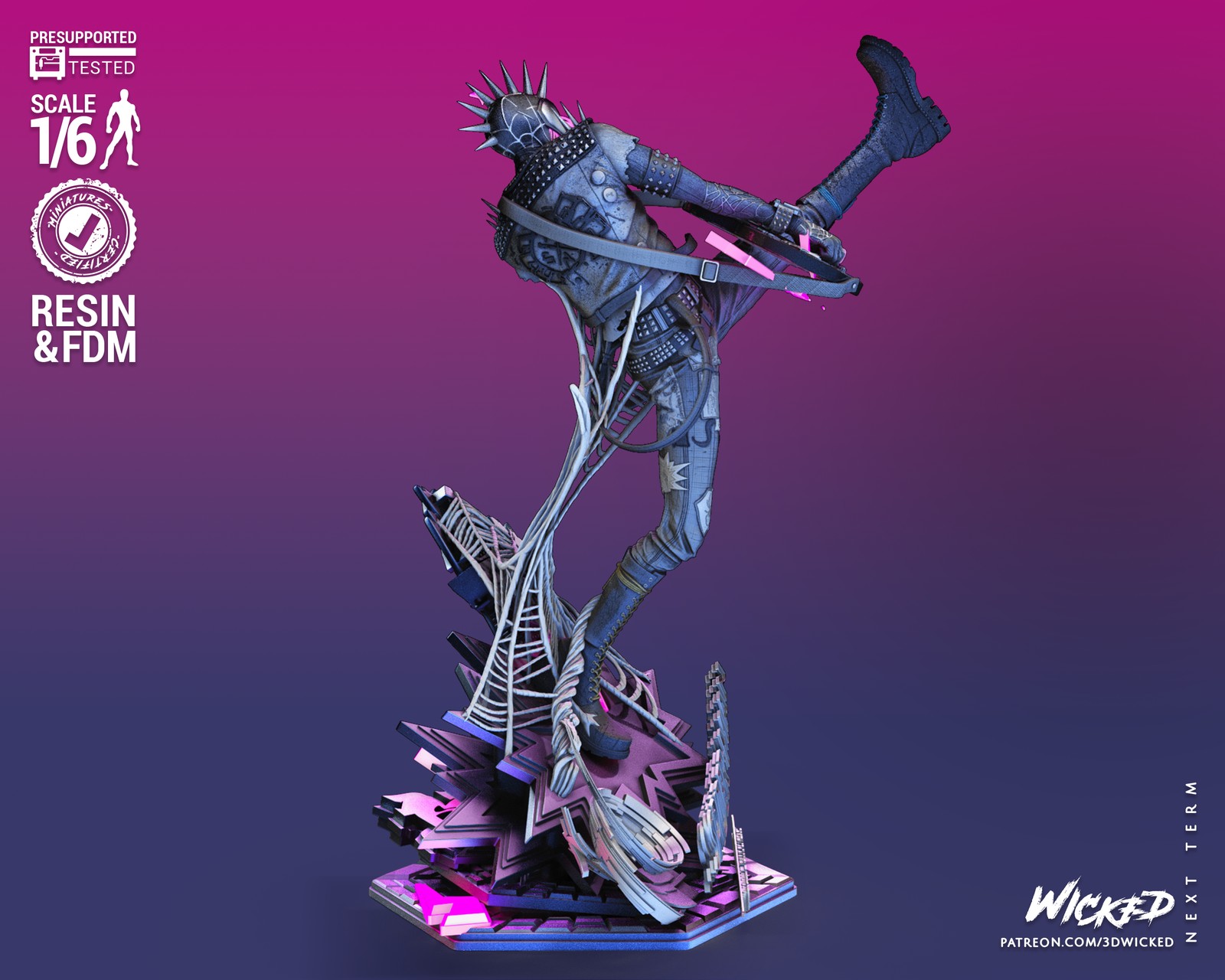 Marvel Spider Punk Sculpture - Image 5