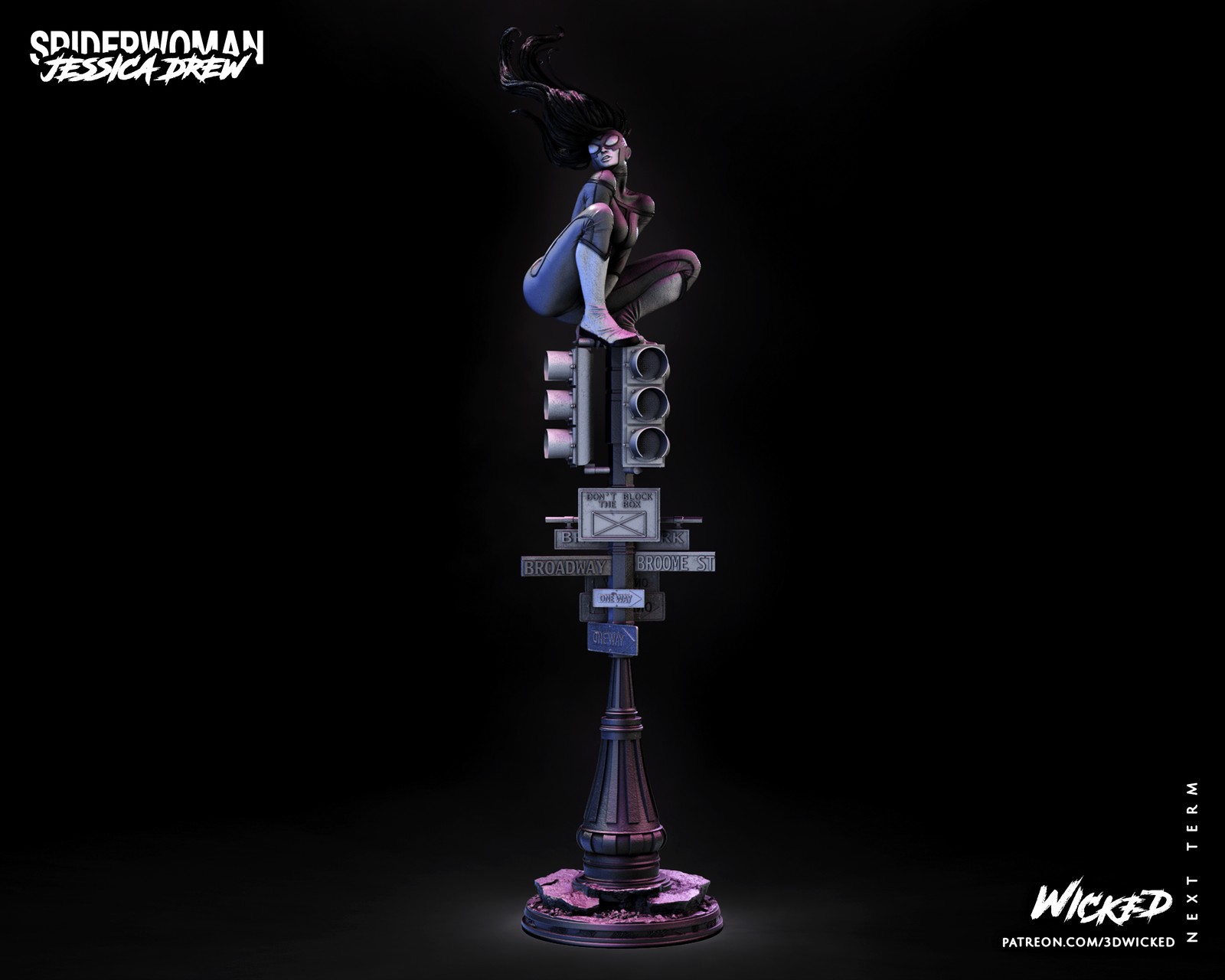 Marvel Spider Woman Sculpture - Image 2