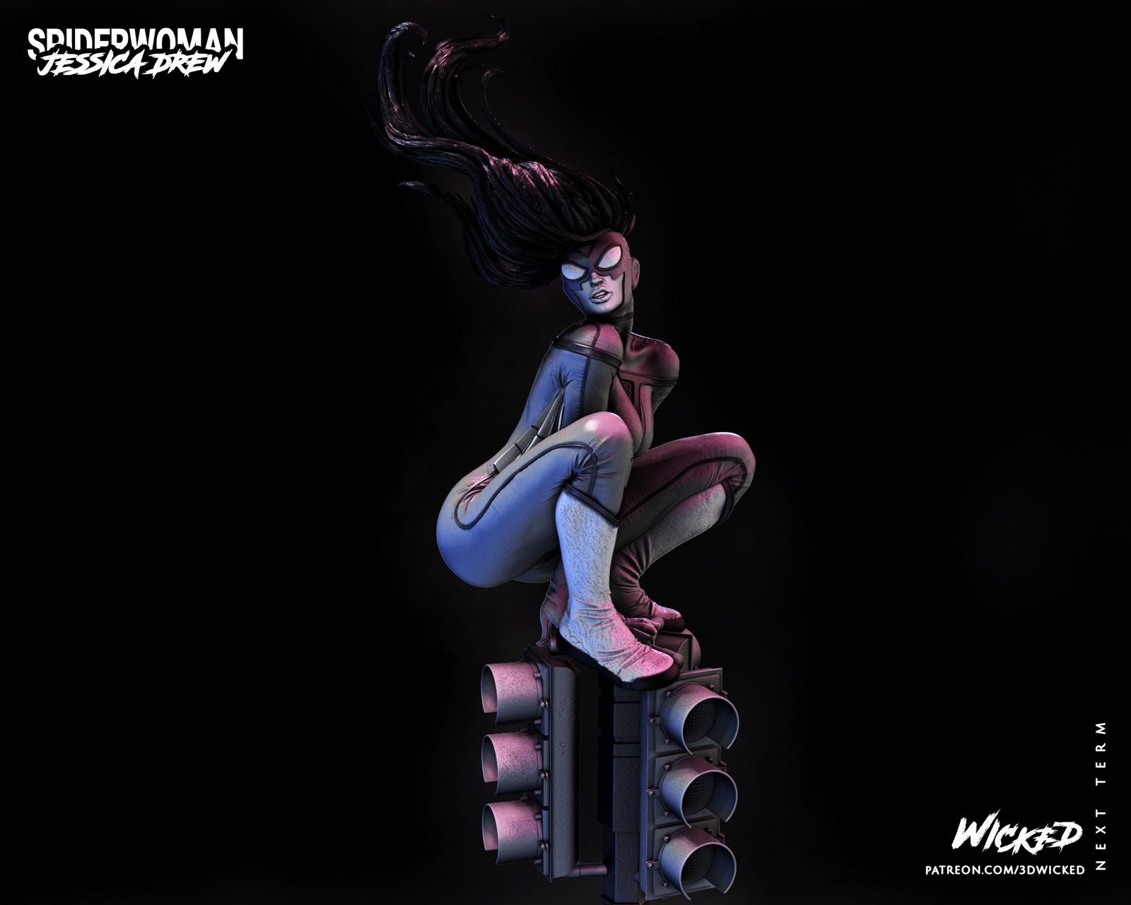 Marvel Spider Woman Sculpture - Image 5