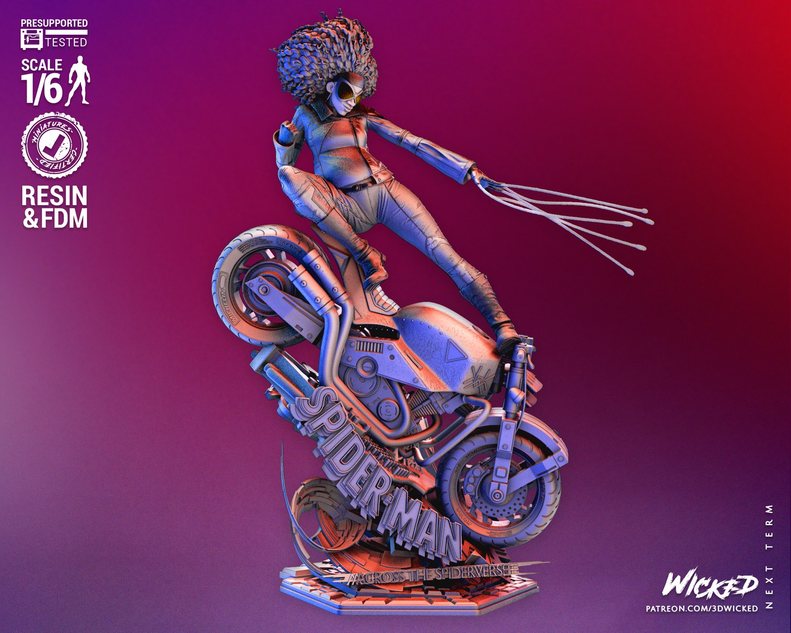 Marvel Spider Woman Spiderverse Sculpture - Image 2