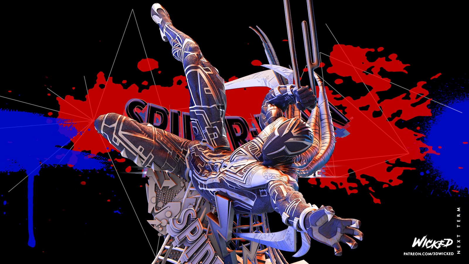 Marvel Spiderman 2099 Sculpture