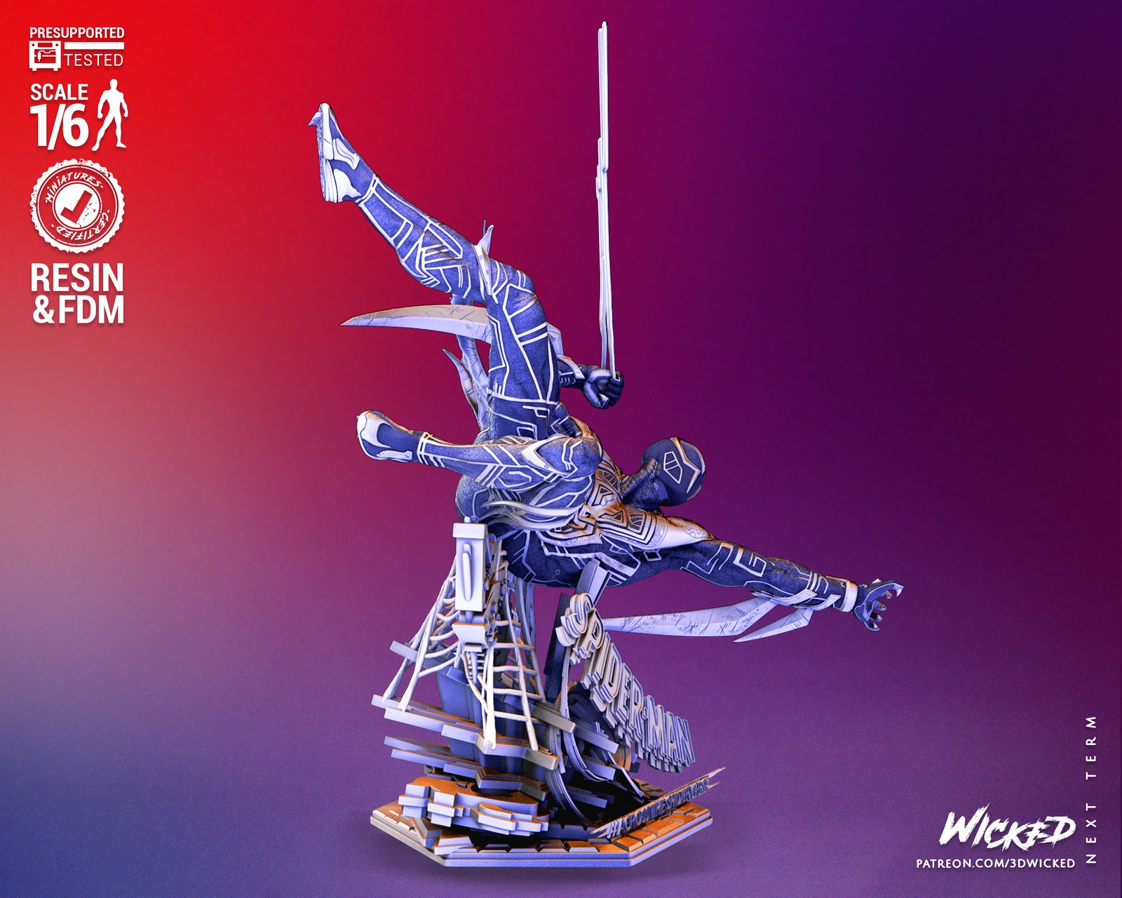 Marvel Spiderman 2099 Sculpture - Image 5