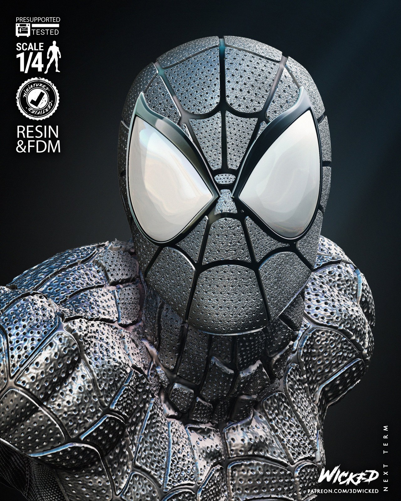 Marvel Spiderman Bust Portrait - Image 2