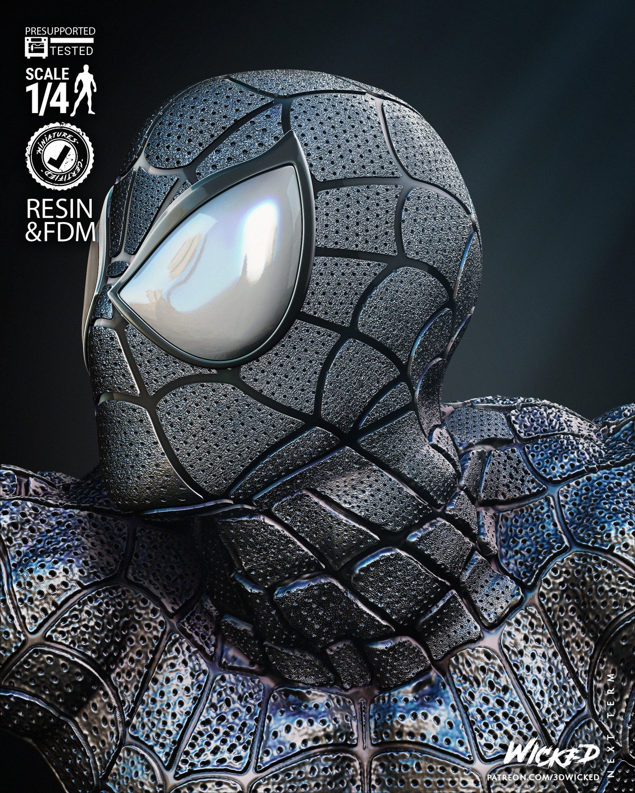 Marvel Spiderman Bust Portrait - Image 3
