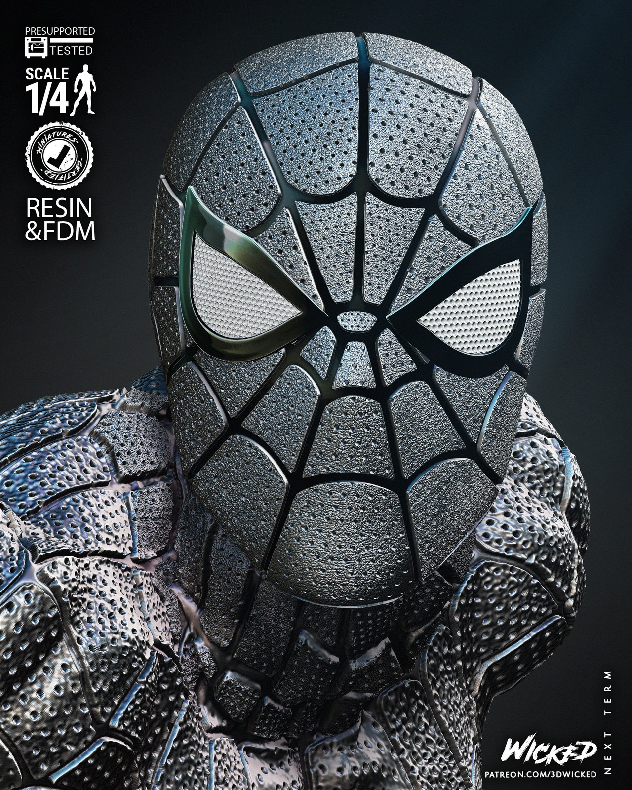 Marvel Spiderman Bust Portrait - Image 4