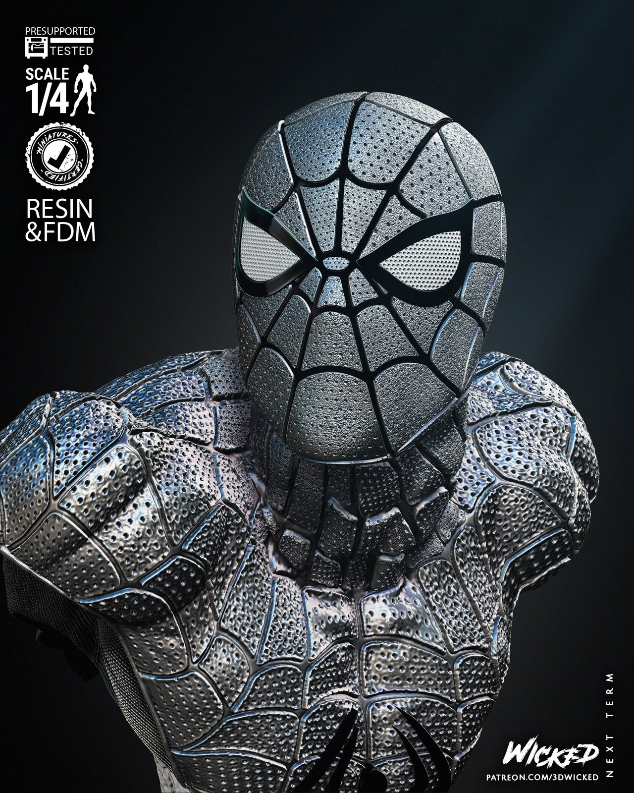 Marvel Spiderman Bust Portrait - Image 5