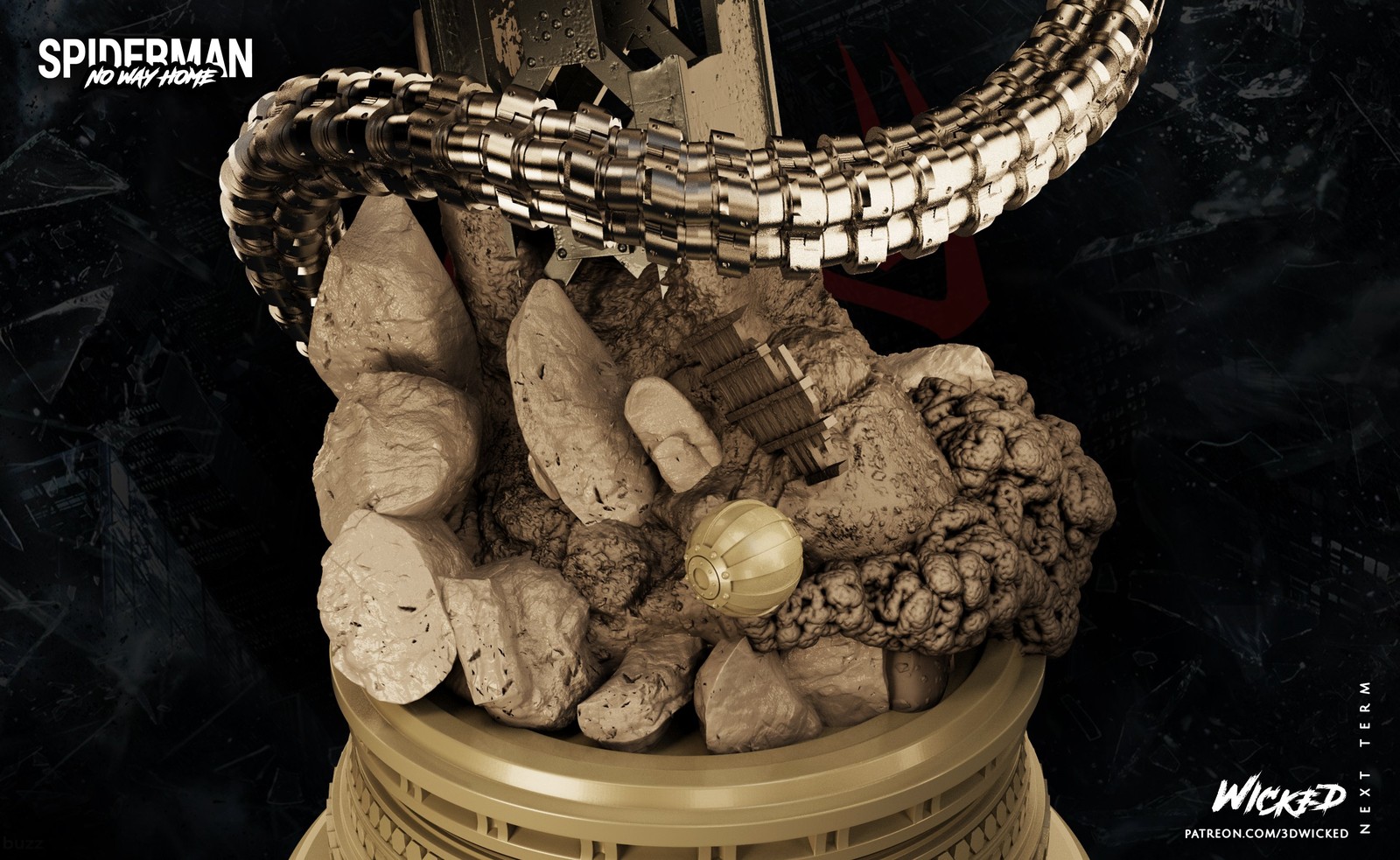 Marvel Spider man Sculpture (Tobey) - Image 2