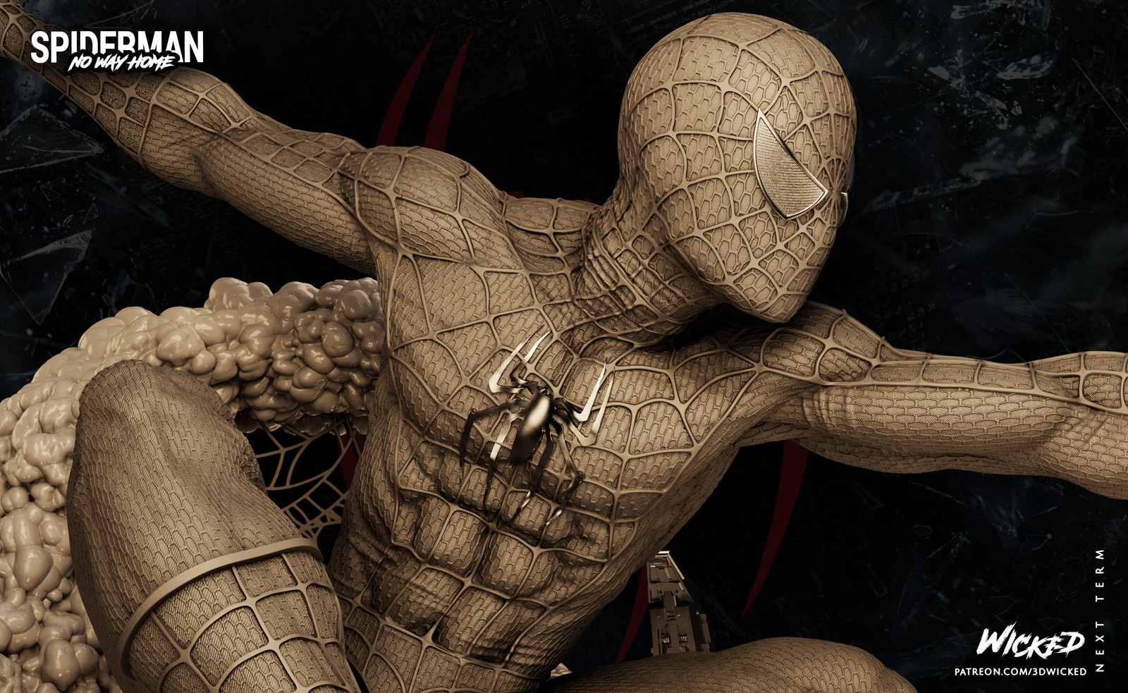 Marvel Spider man Sculpture (Tobey) - Image 5