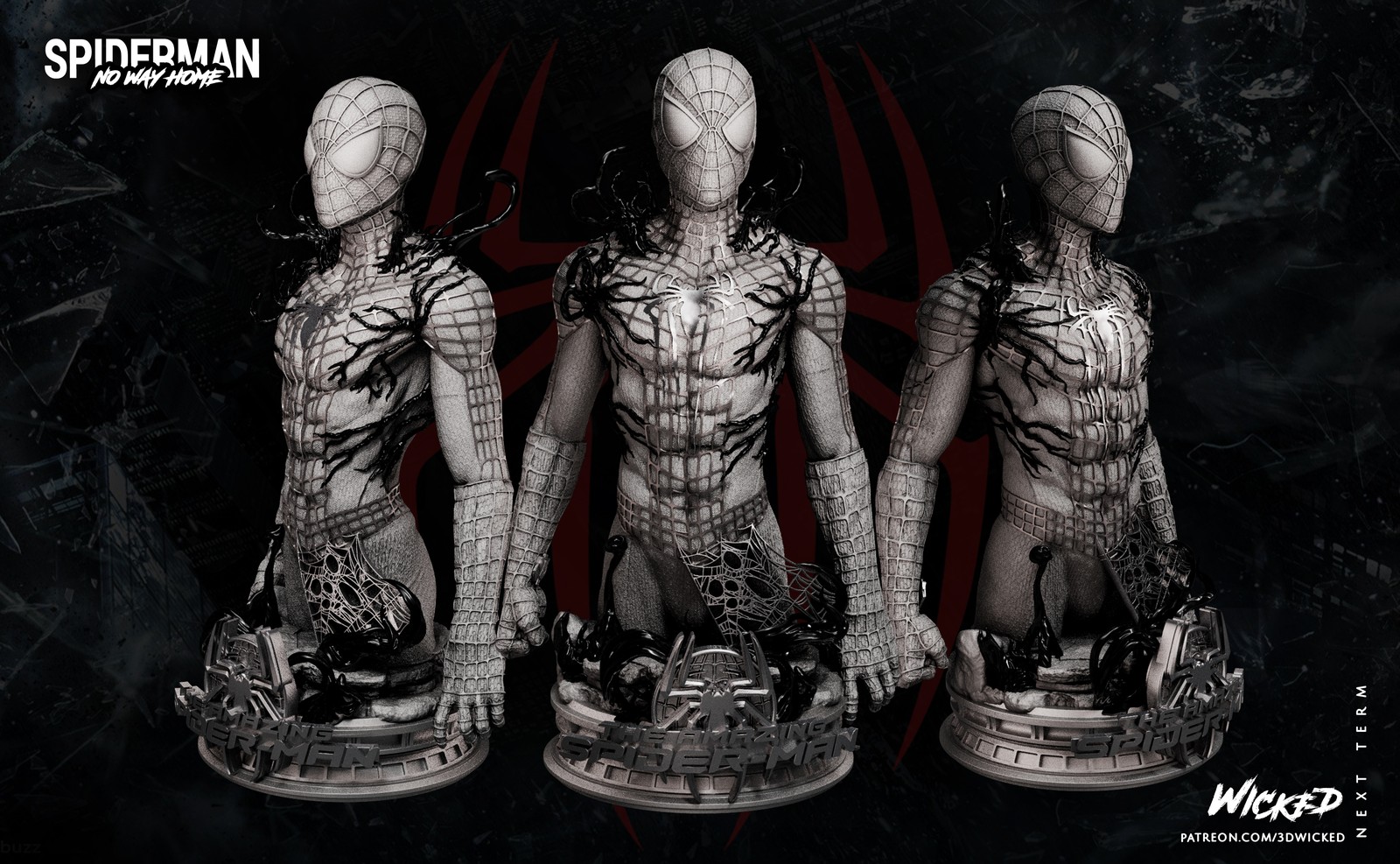 Marvel Spiderman Garfield Bust - Image 3