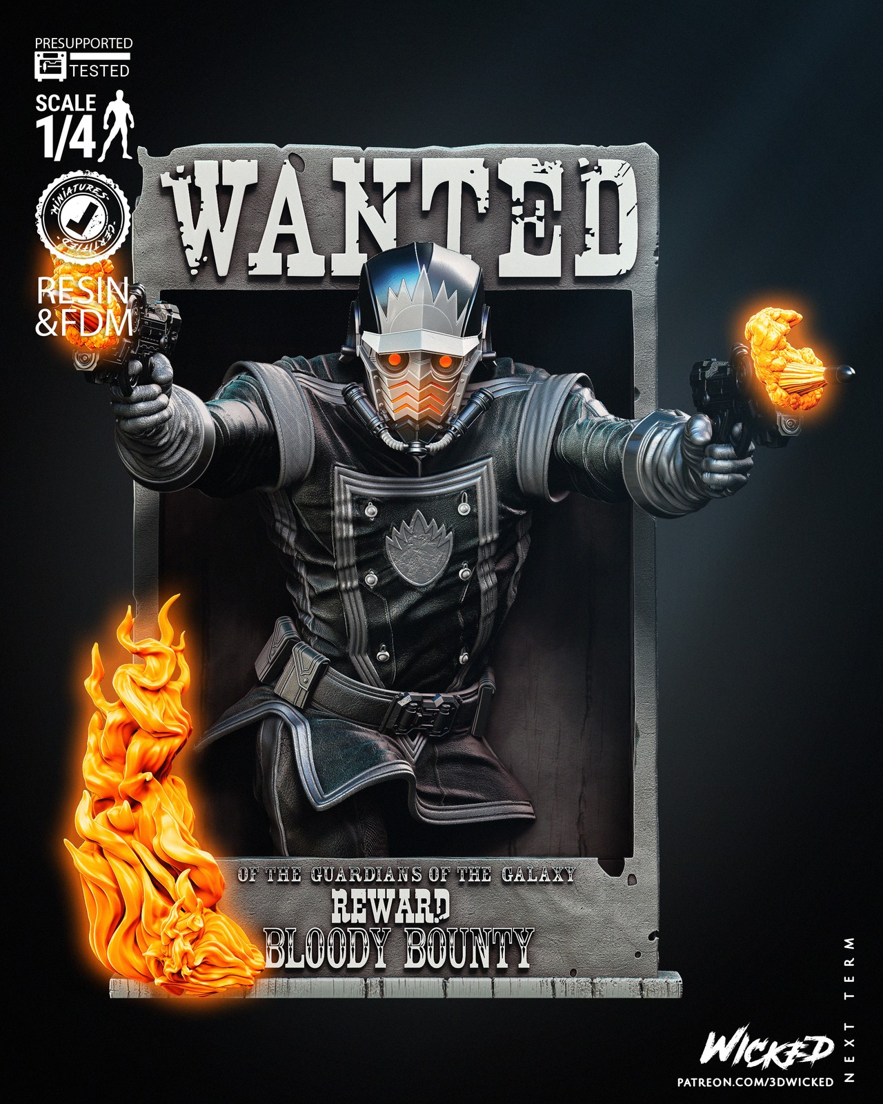 Marvel Star Lord Comic Version Poster Bust