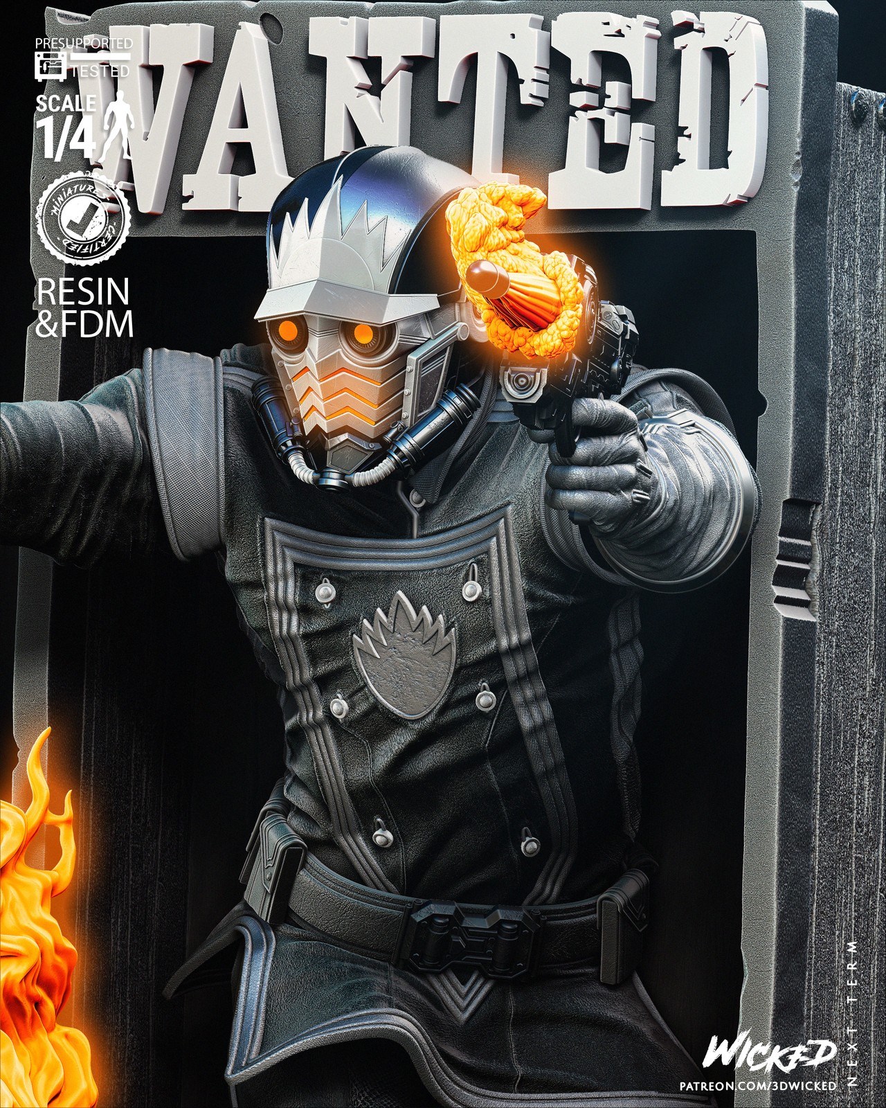 Marvel Star Lord Comic Version Poster Bust - Image 4