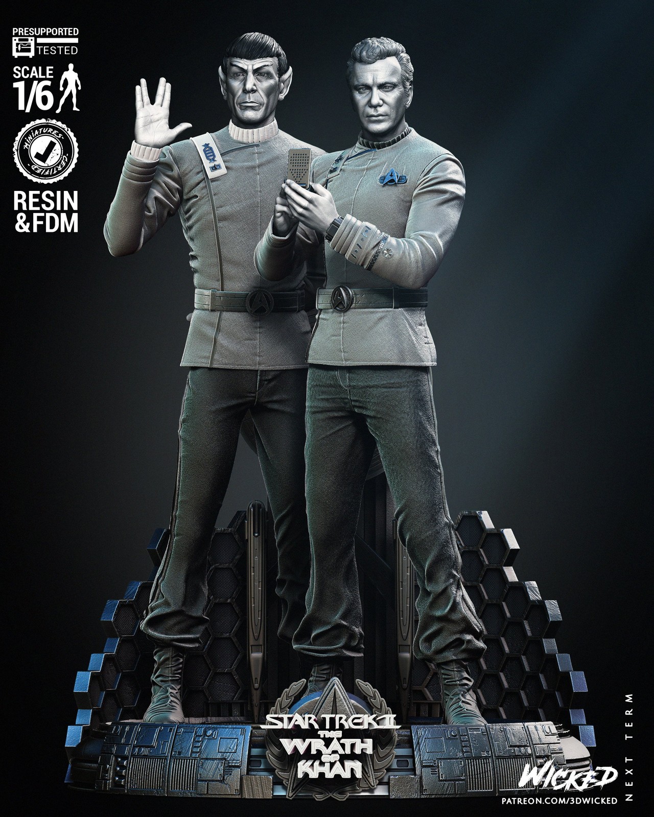 Kirk & Spock The Wrath of Khan - Diorama (Star Trek)