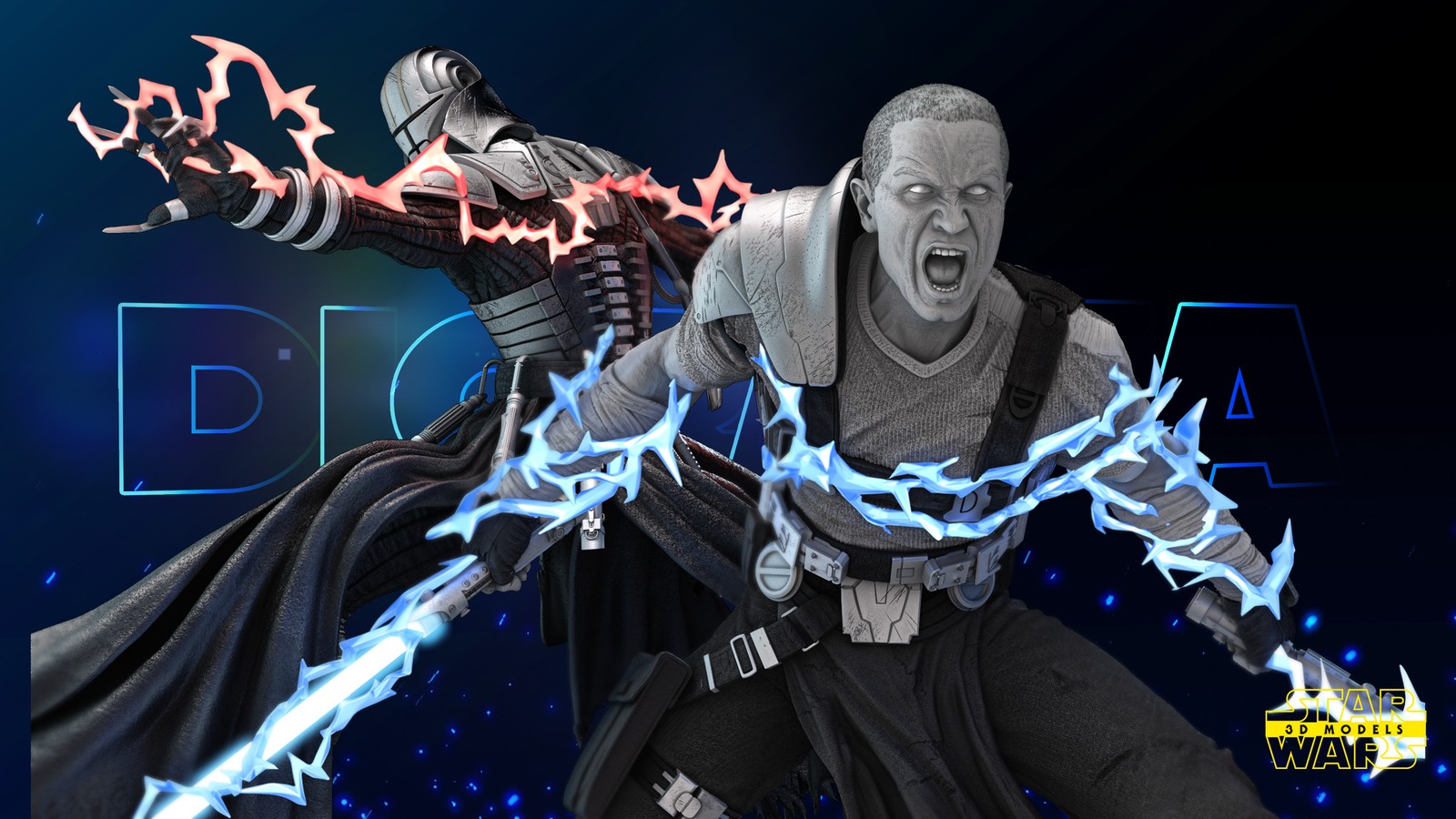 Starkiller & Darth Vader - Diorama (Star Wars)