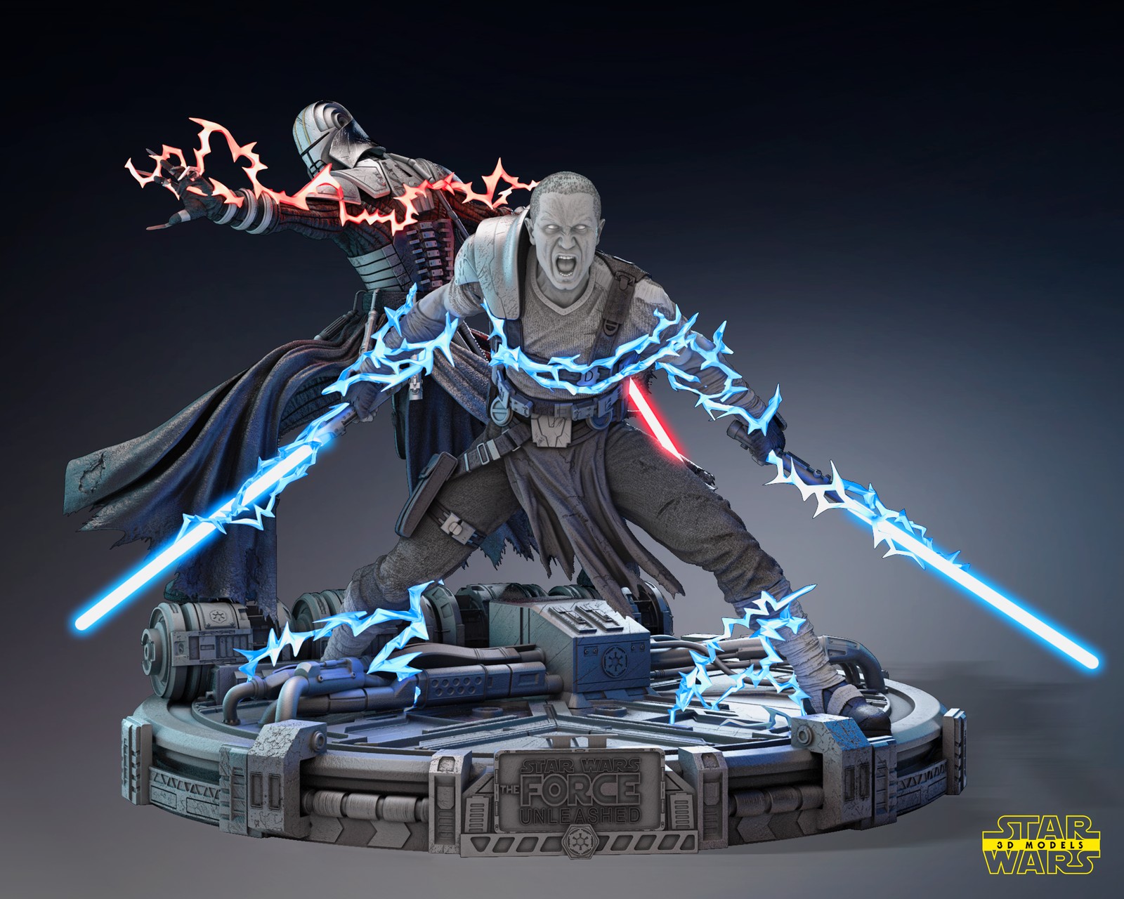 Starkiller & Darth Vader - Diorama (Star Wars) - Image 2