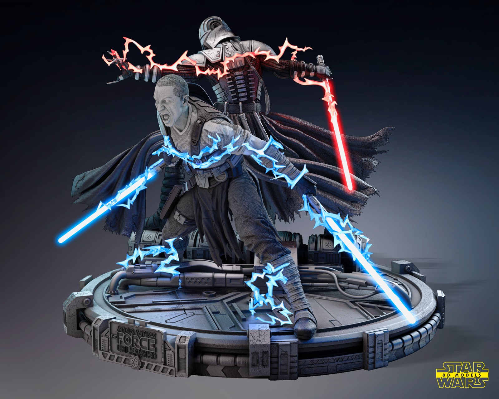 Starkiller & Darth Vader - Diorama (Star Wars) - Image 3