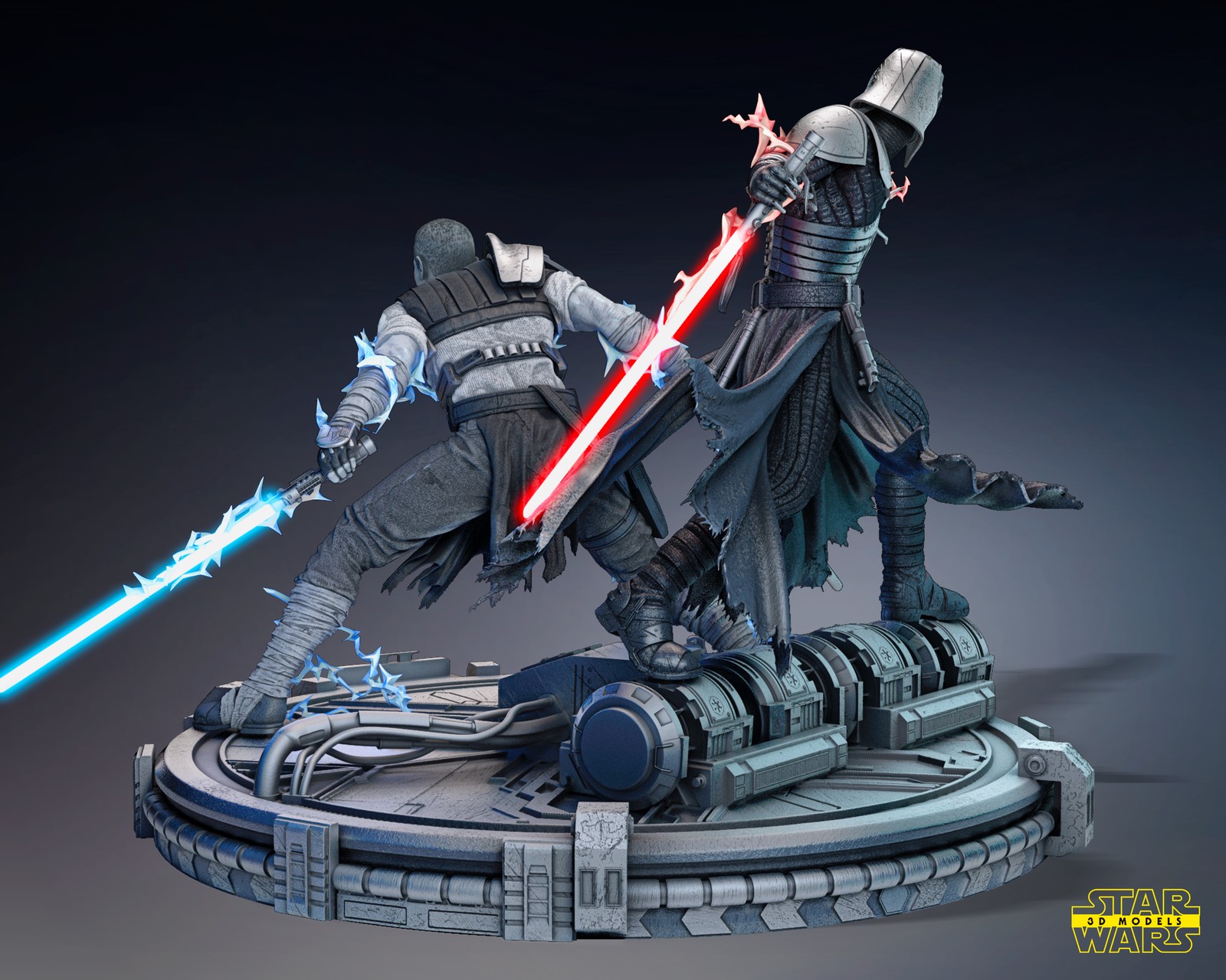 Starkiller & Darth Vader - Diorama (Star Wars) - Image 5