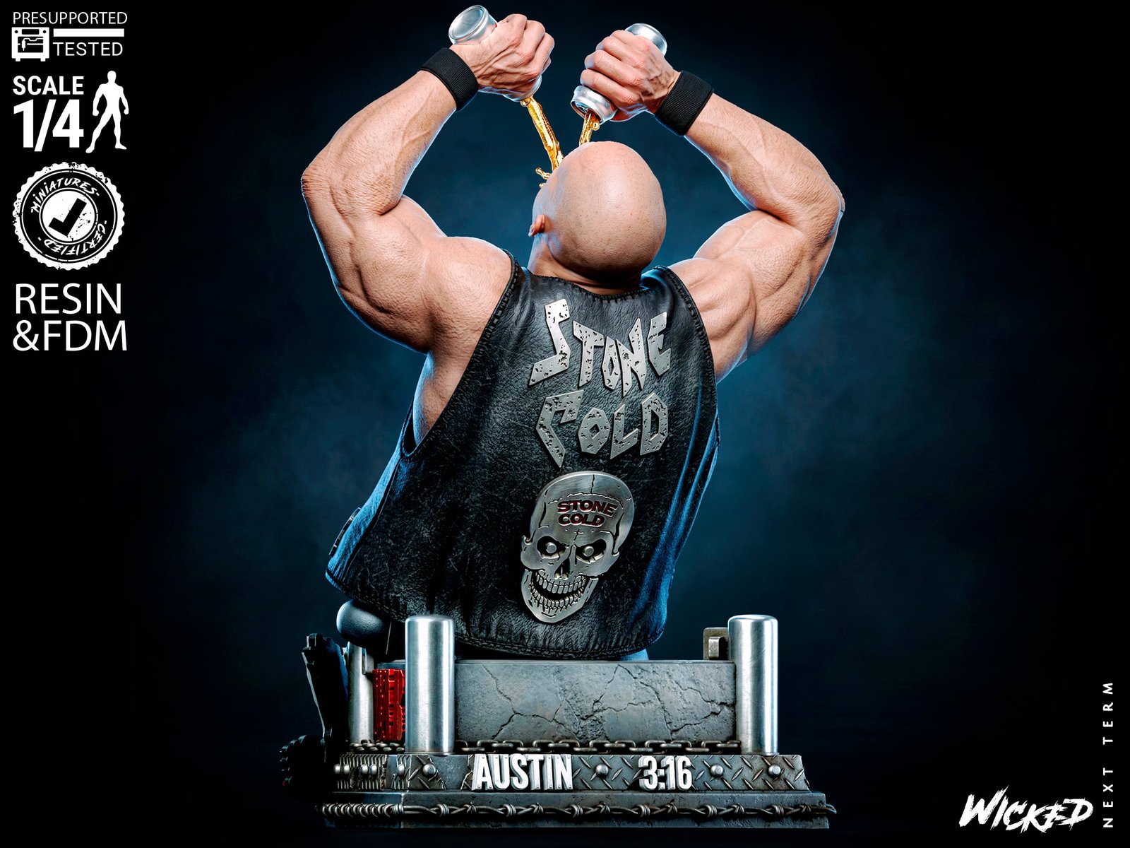 Stone Cold Steve Austin Attitude Era - Bust (WWE) - Image 2
