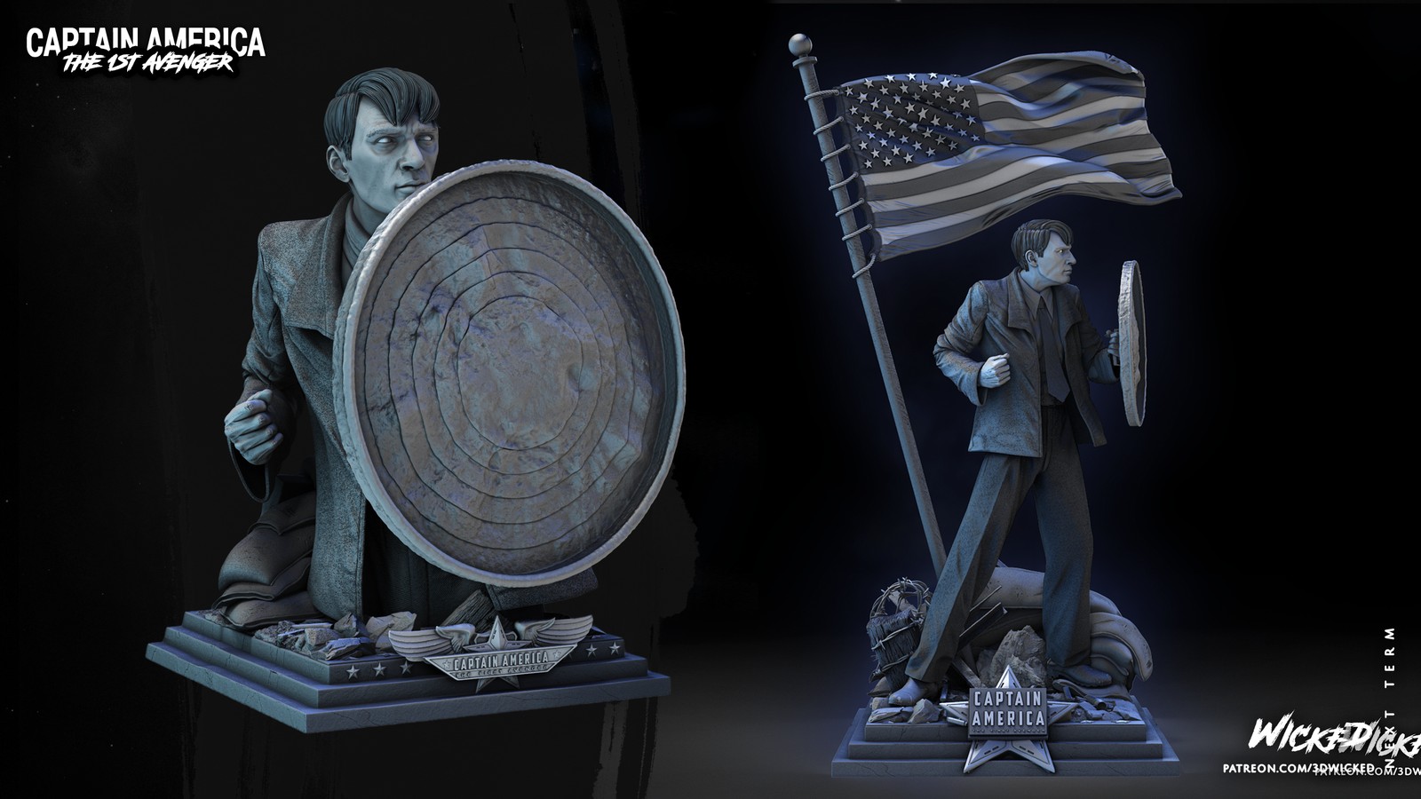 Marvel Steve Rogers Bust