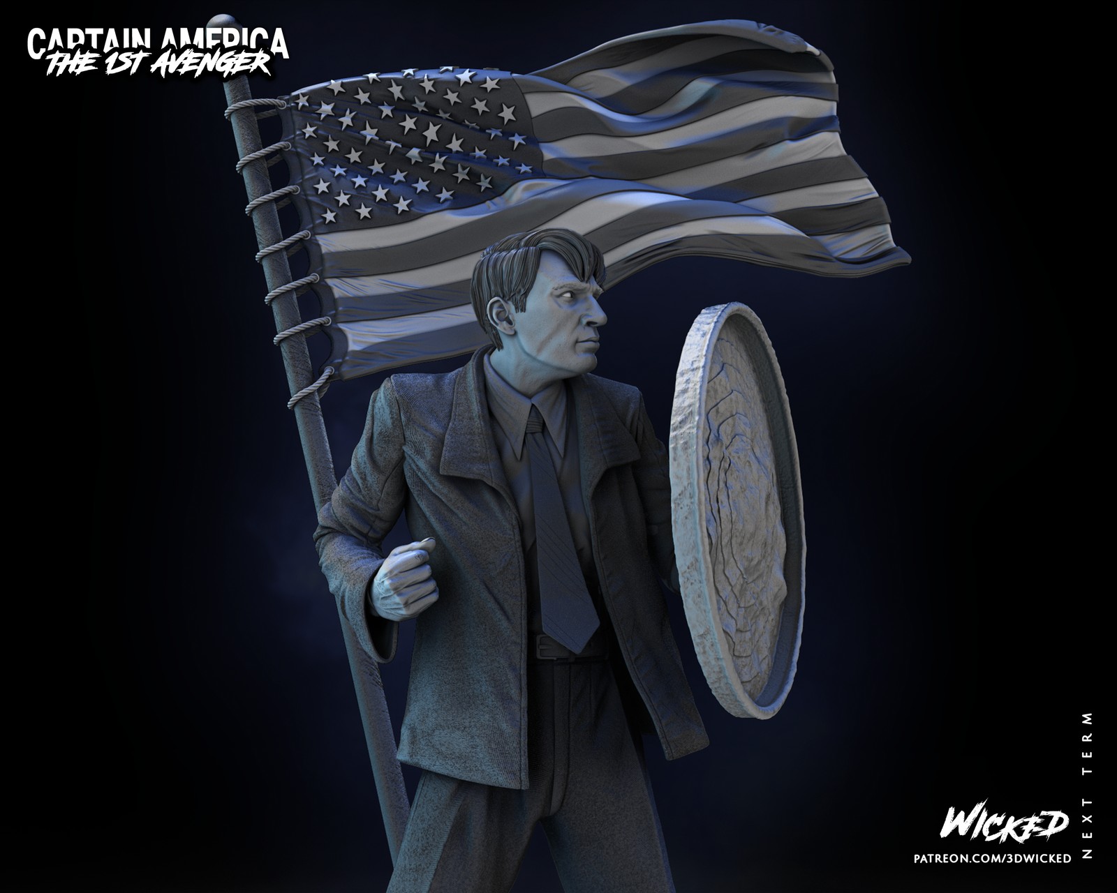 Marvel Steve Rogers Bust - Image 3