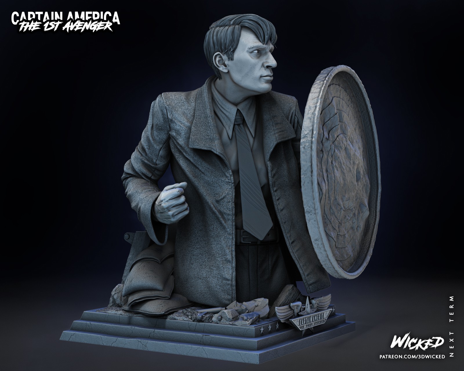 Marvel Steve Rogers Bust - Image 4