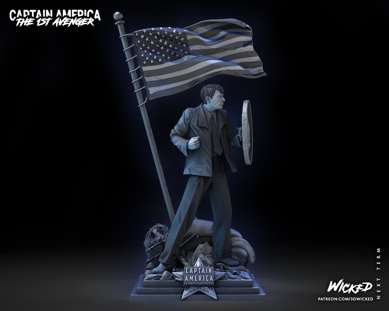 Marvel Steve Rogers Bust - Image 5