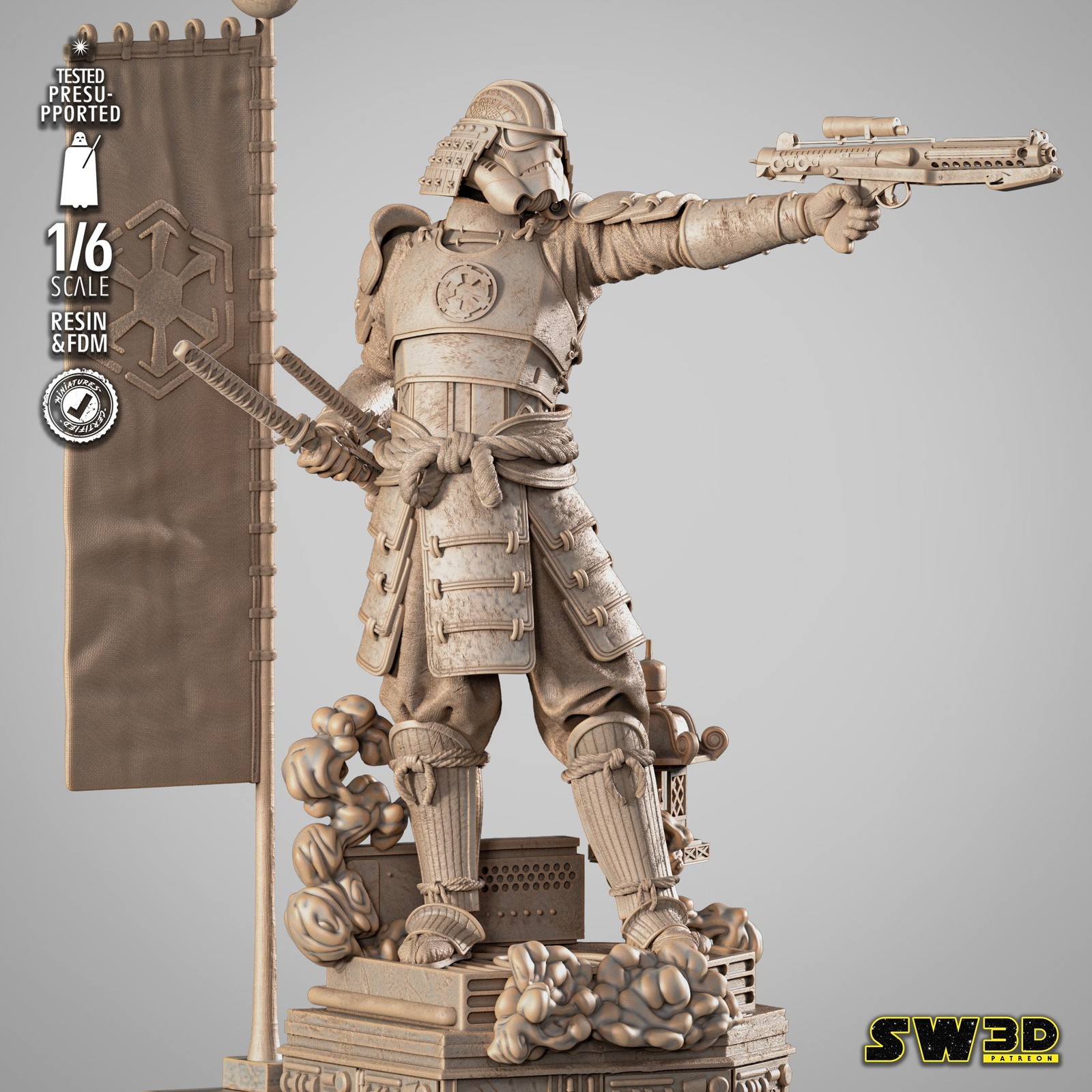 Stormtrooper Samurai Sculpture - Image 3
