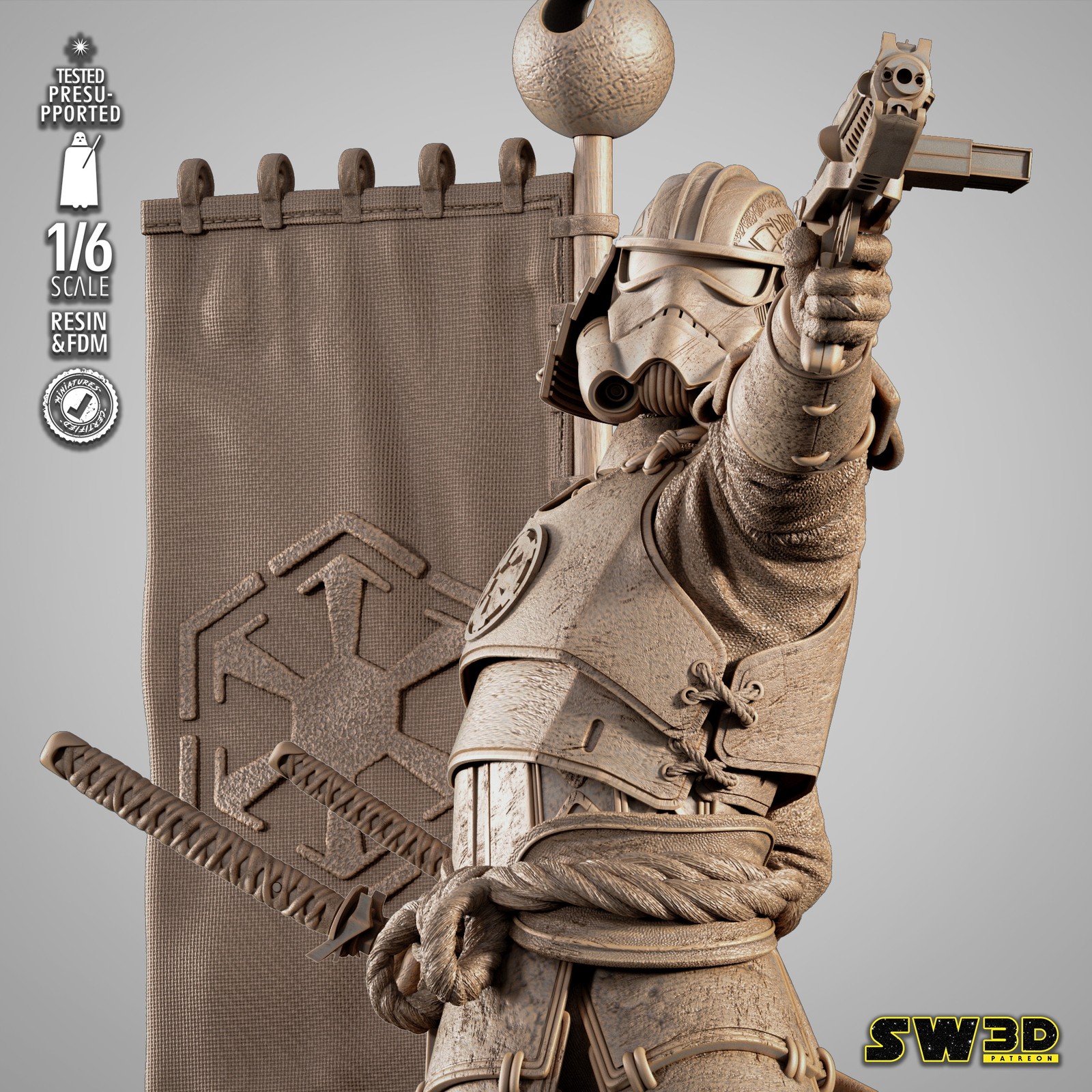 Stormtrooper Samurai Sculpture - Image 4