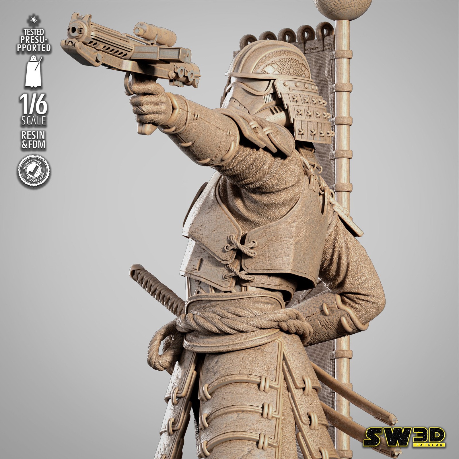 Stormtrooper Samurai Sculpture - Image 5