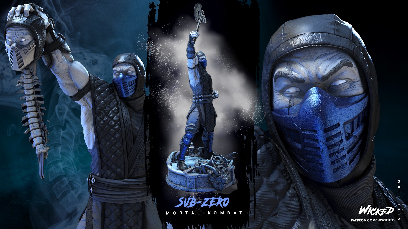 Video Game Sub Zero Sculpture