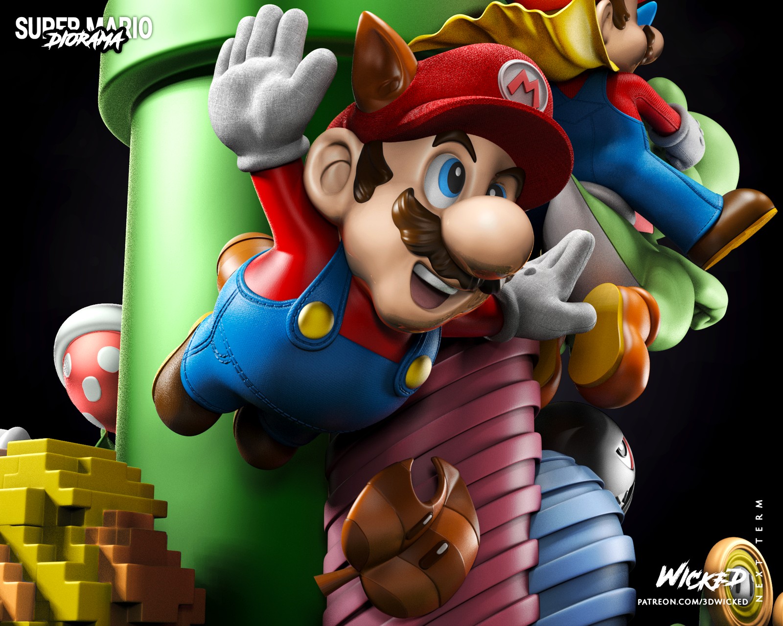 Super Mario Bros 3 Sculpture